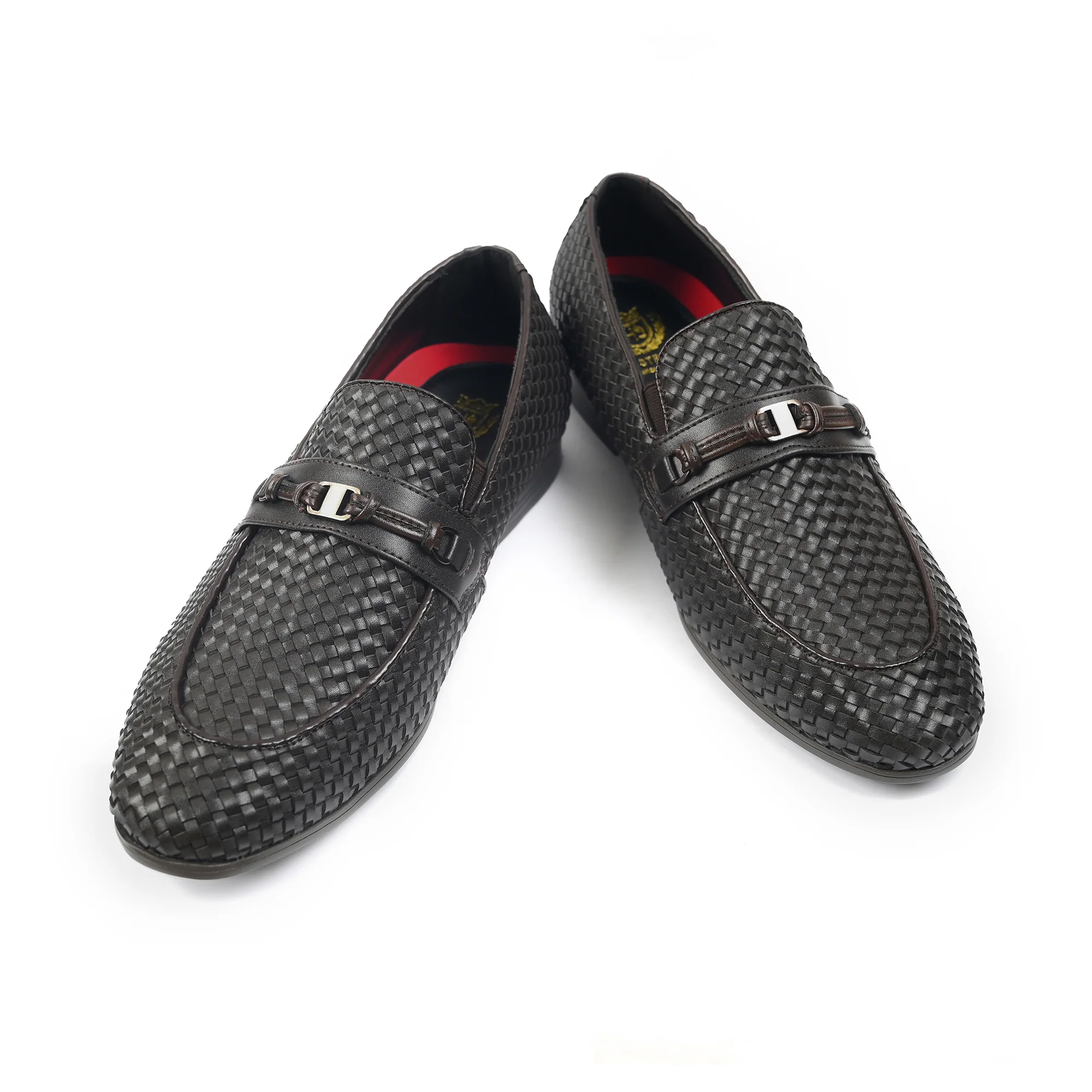 BROWN BRAIDED LEATHER SHOES - Image 4