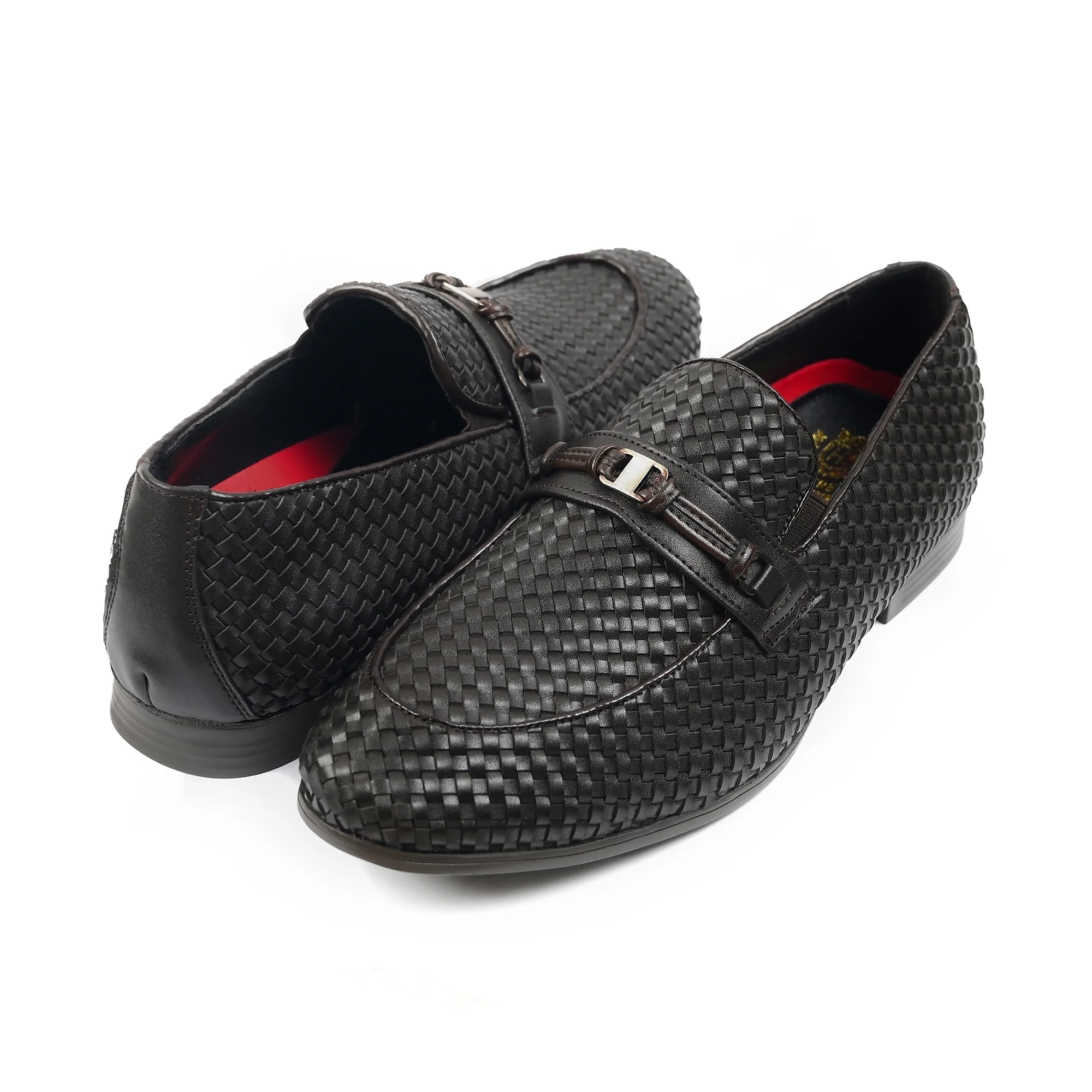 BROWN BRAIDED LEATHER SHOES - Image 5