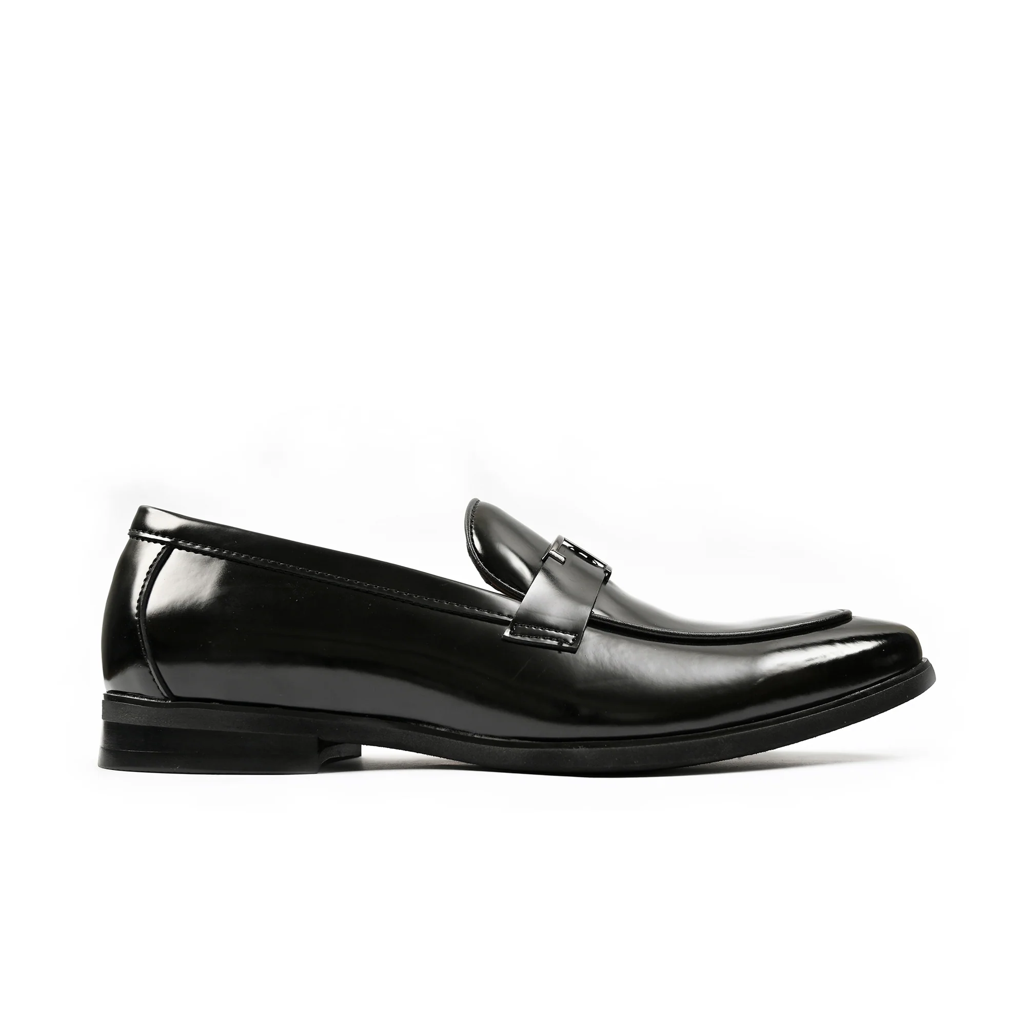 BLACK PATENT BUCKLE SHOES - Image 3