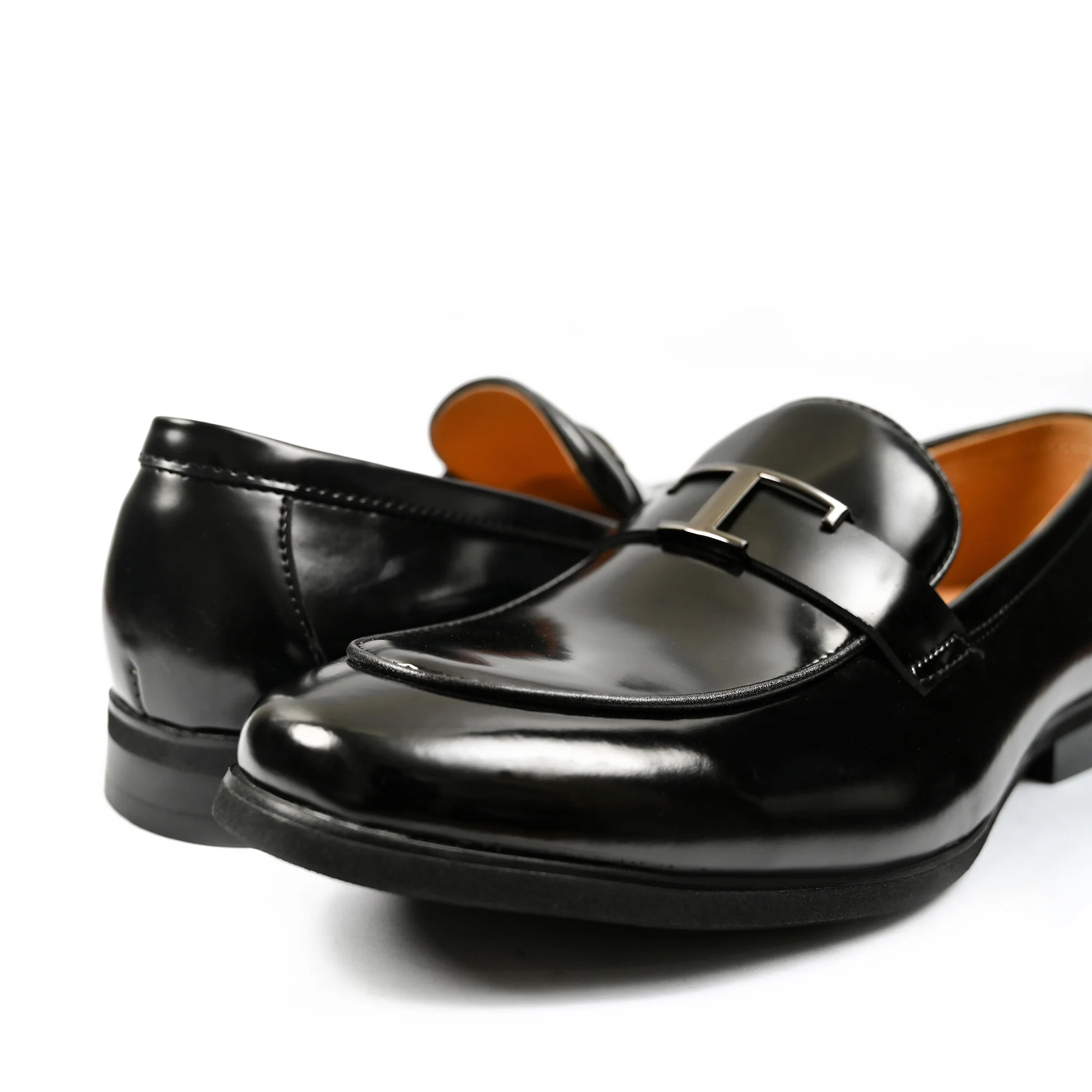 BLACK PATENT BUCKLE SHOES - Image 5