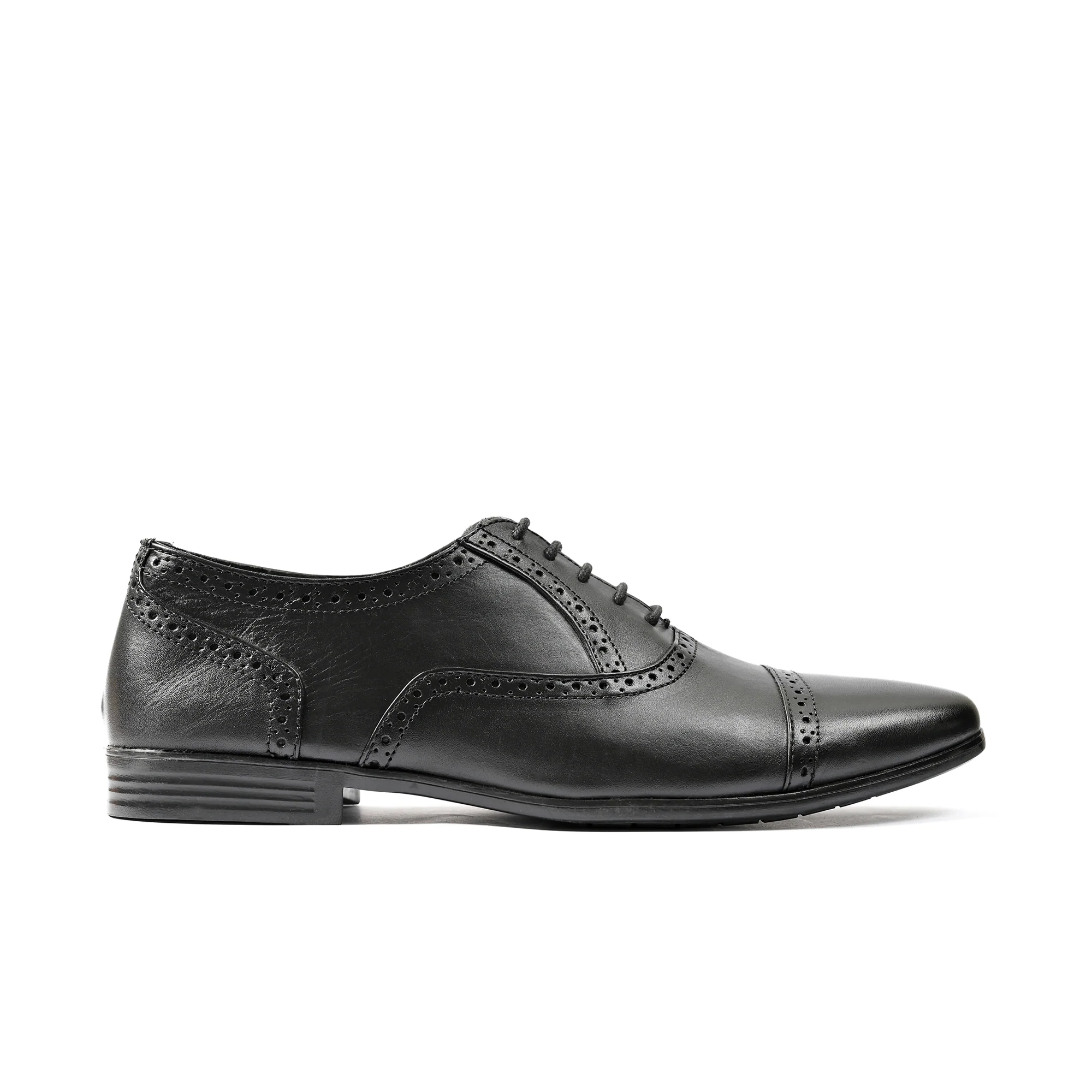 BLACK OXFORD LEATHER SHOES - Image 3