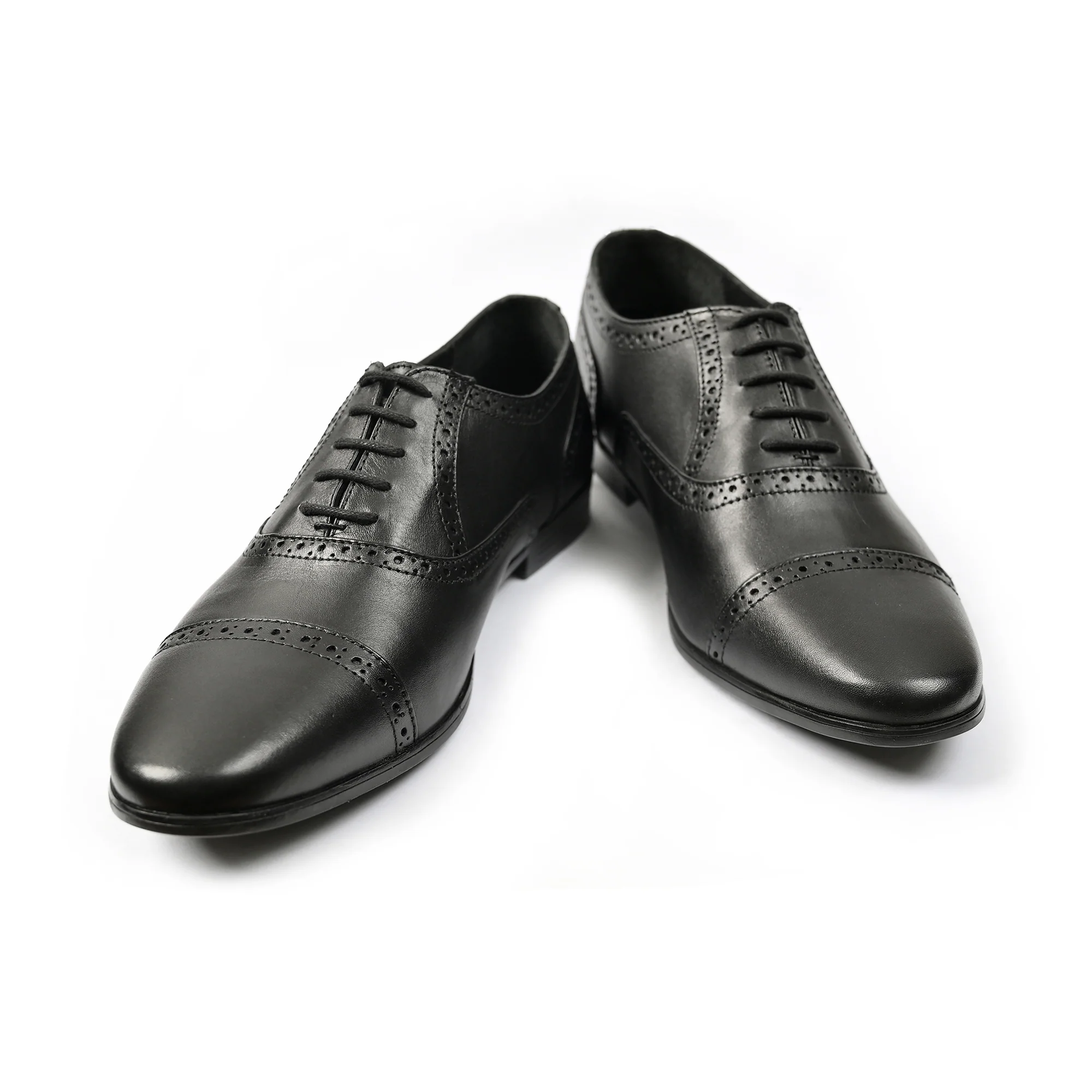 BLACK OXFORD LEATHER SHOES - Image 5