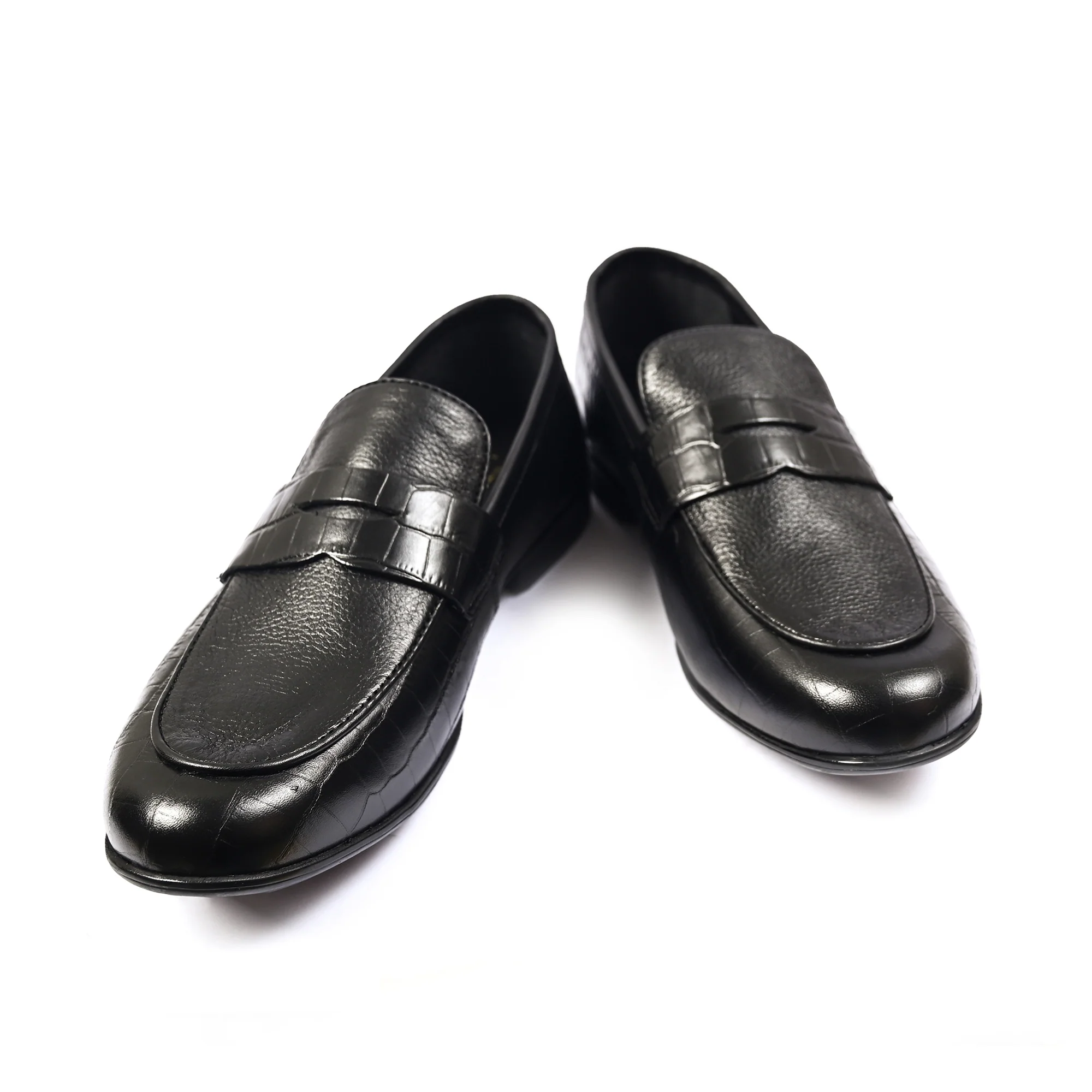 BLACK SPLIT LEATHER SHOES - Image 5