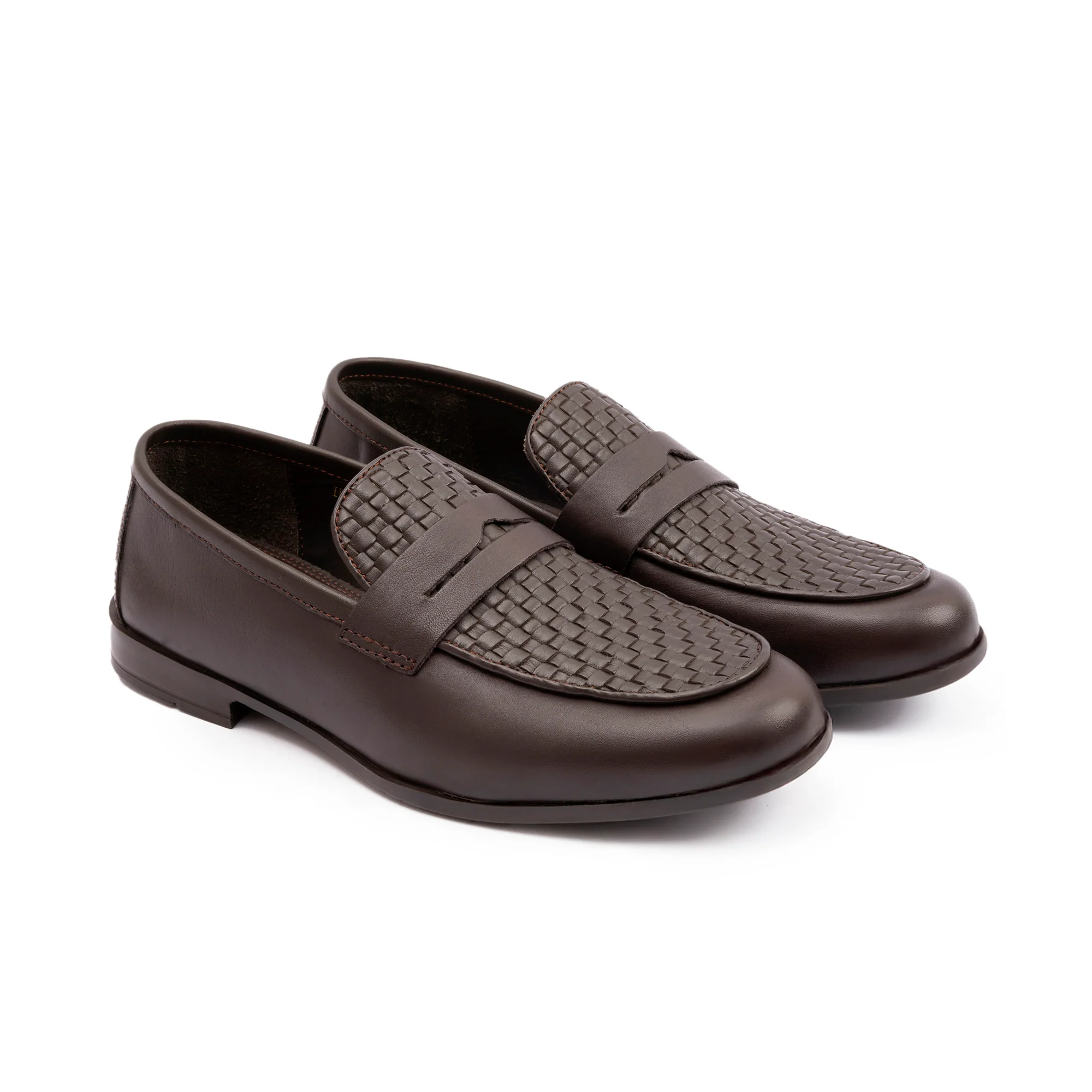 BRAIDED VAMP LEATHER SHOES - Image 2