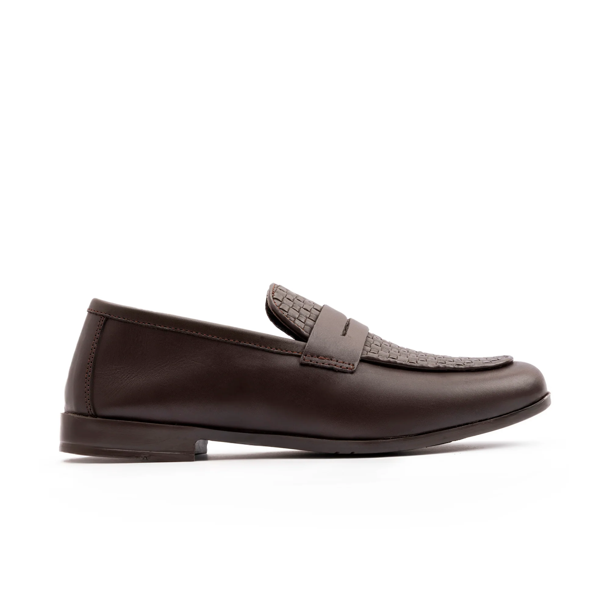 BRAIDED VAMP LEATHER SHOES - Image 3