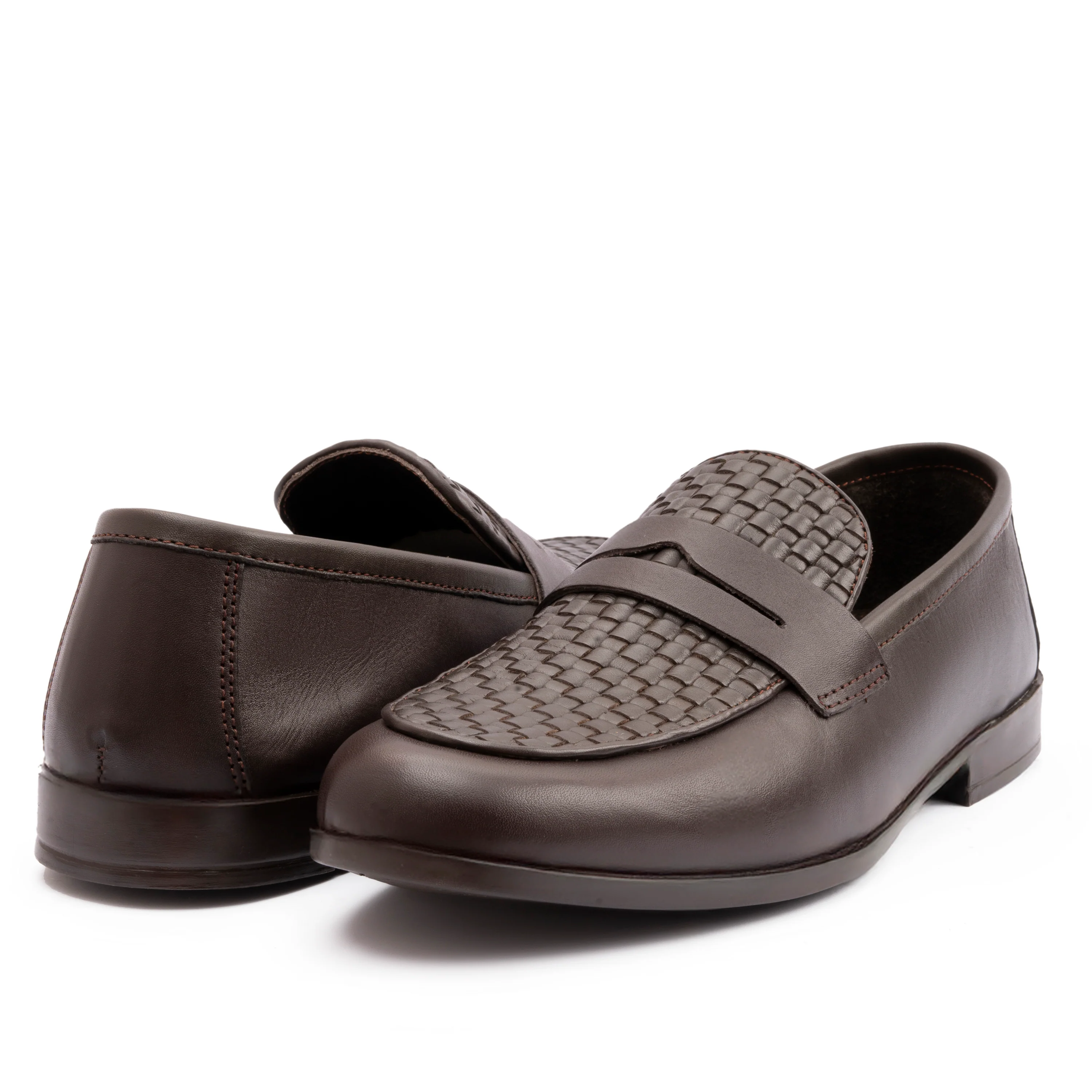 BRAIDED VAMP LEATHER SHOES - Image 4