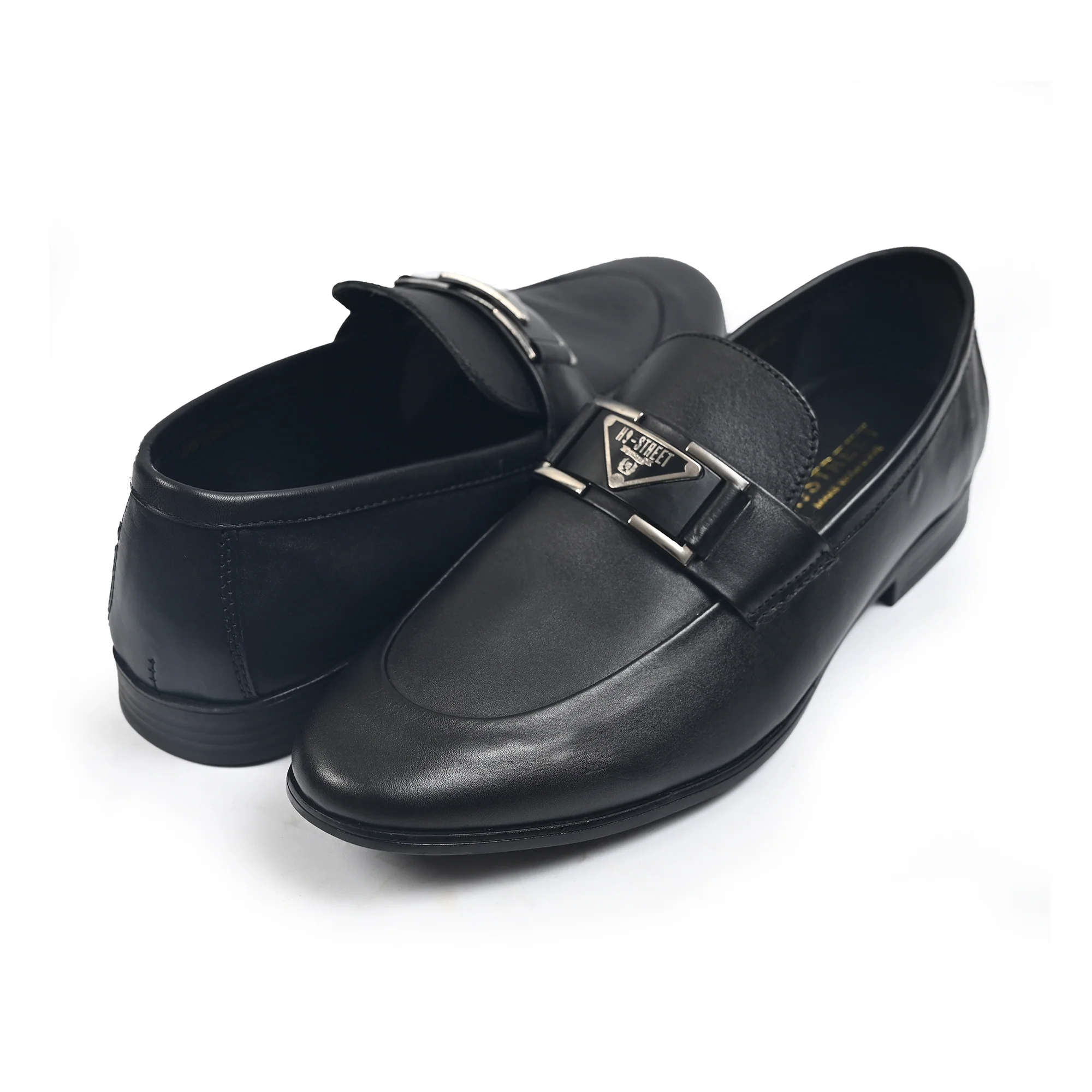 BLACK ANILINE LEATHER SHOES - Image 4