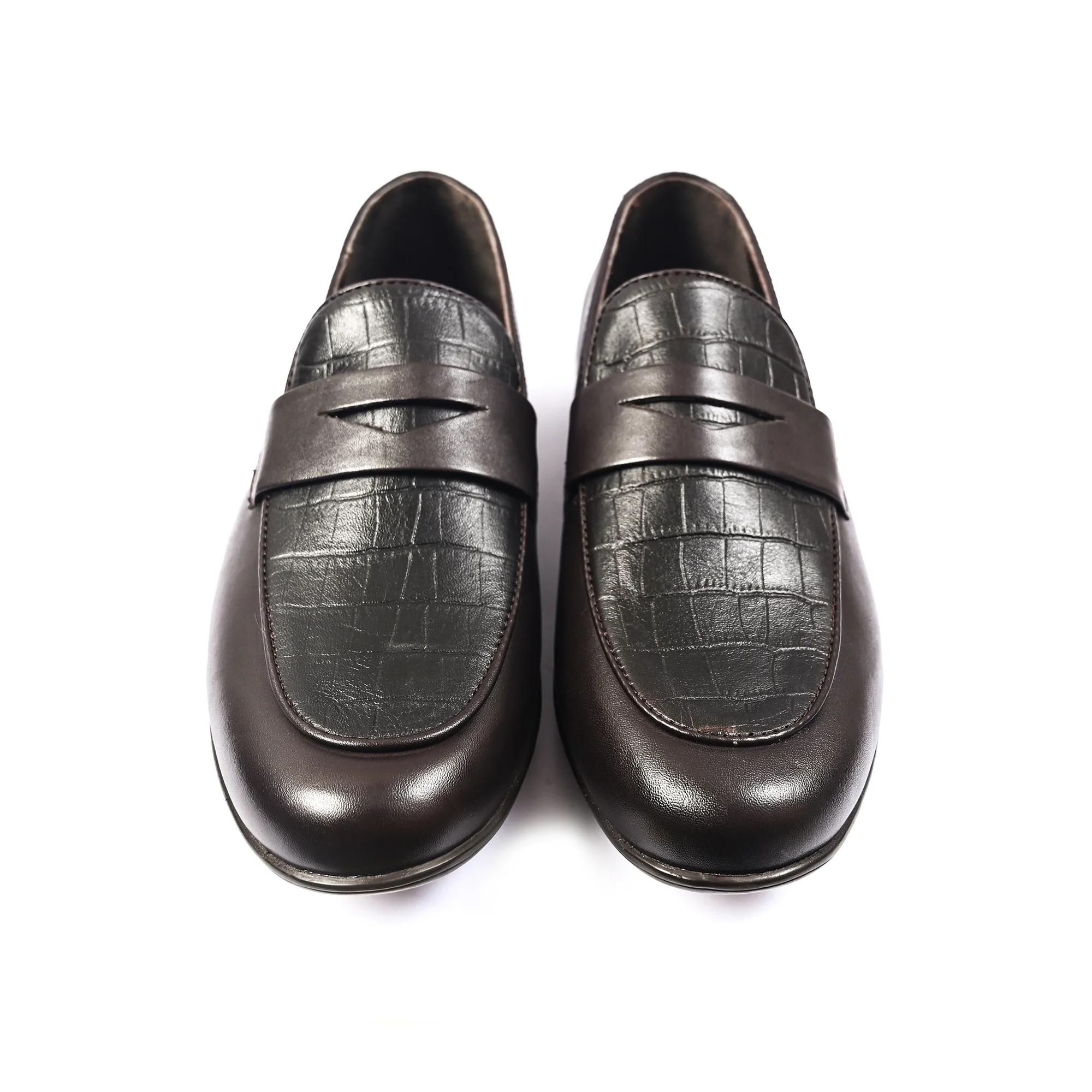 BROWN SPLIT LEATHER SHOES