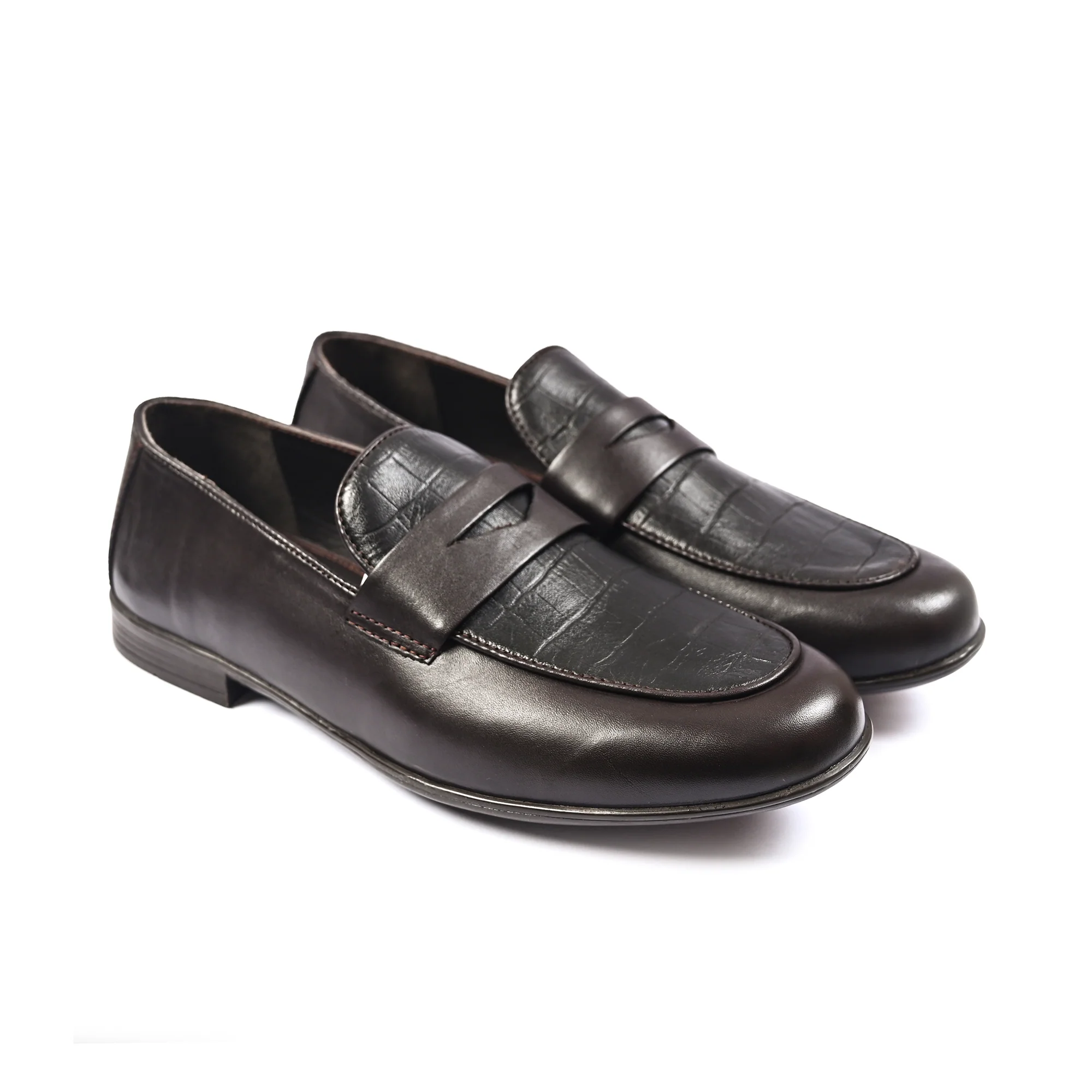 BROWN SPLIT LEATHER SHOES - Image 2