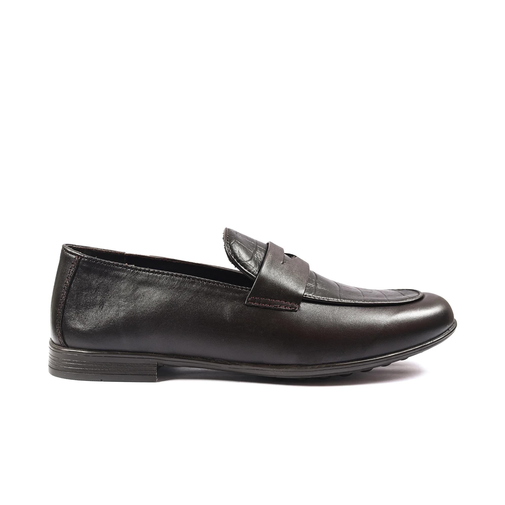 BROWN SPLIT LEATHER SHOES - Image 3