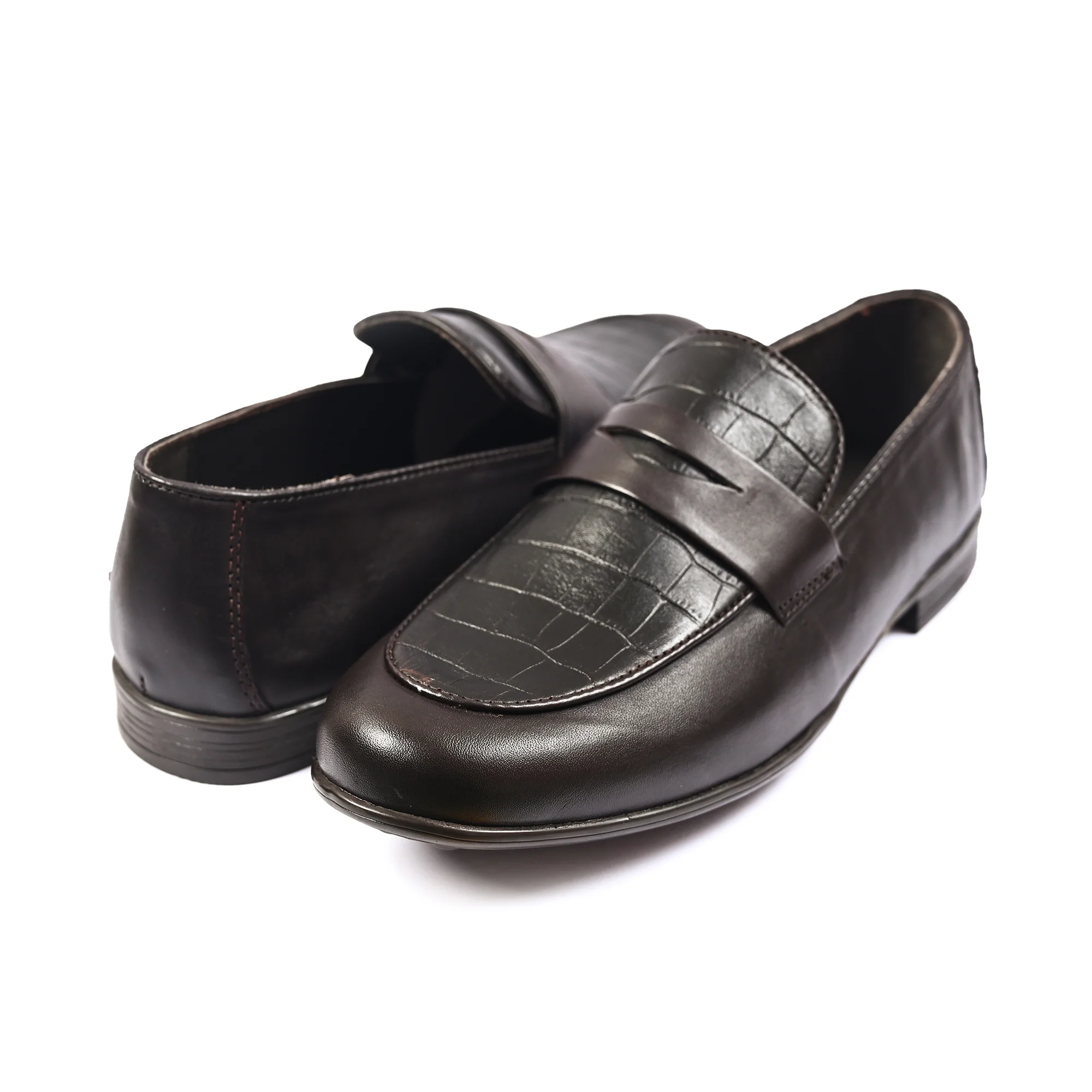 BROWN SPLIT LEATHER SHOES - Image 4