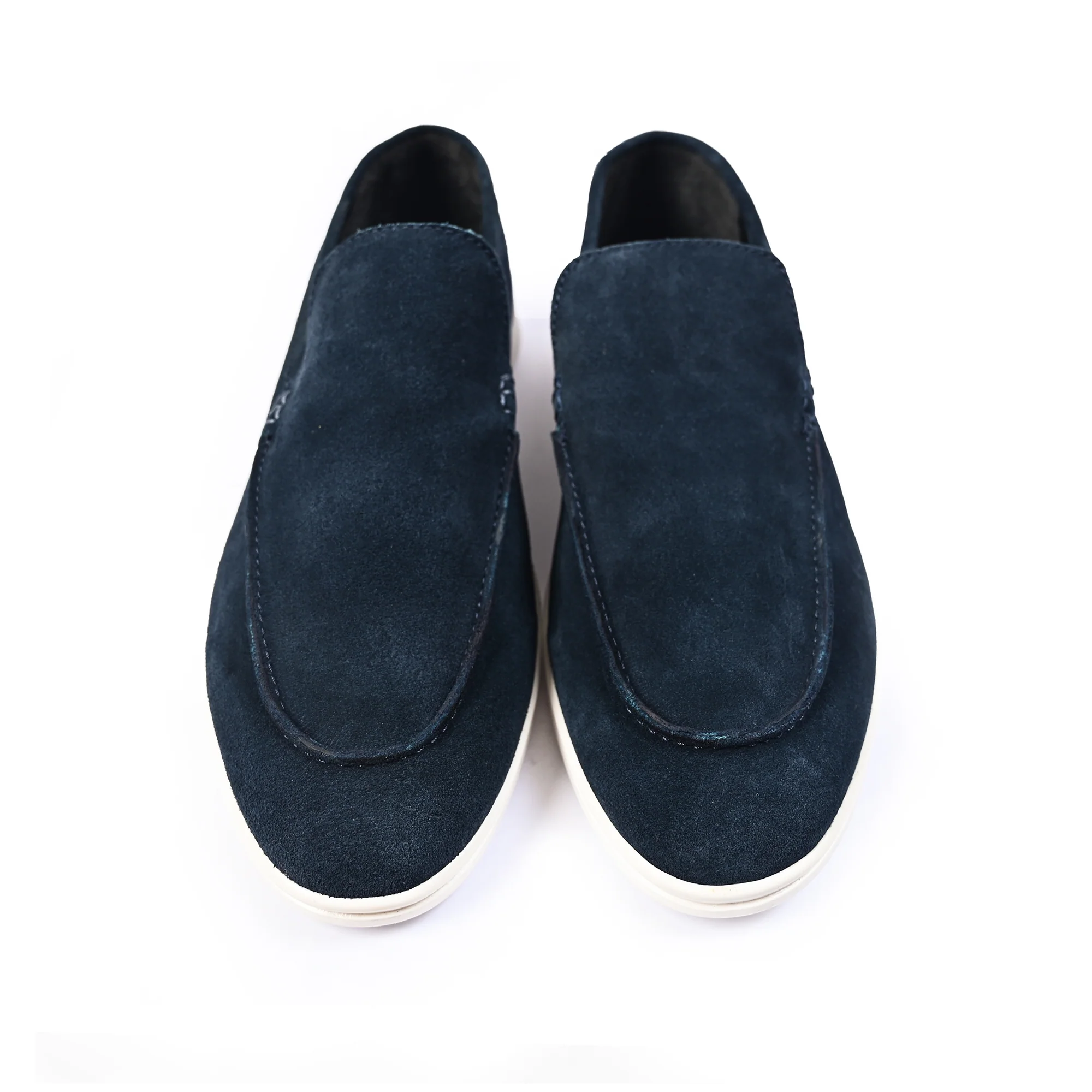 NAVY SUEDE OLD MONEY SHOES