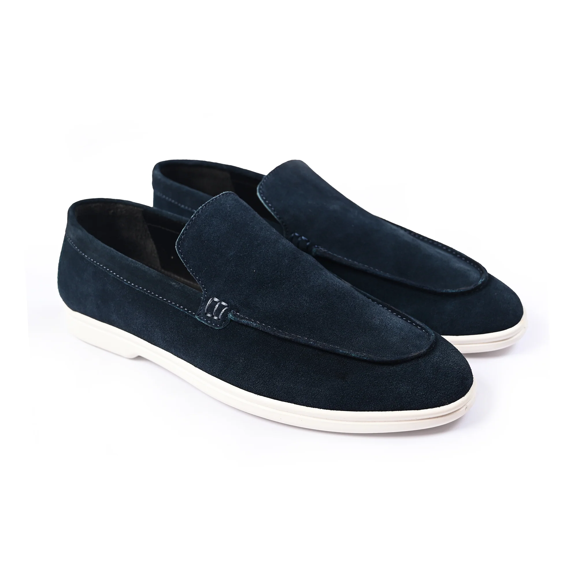 NAVY SUEDE OLD MONEY SHOES - Image 2