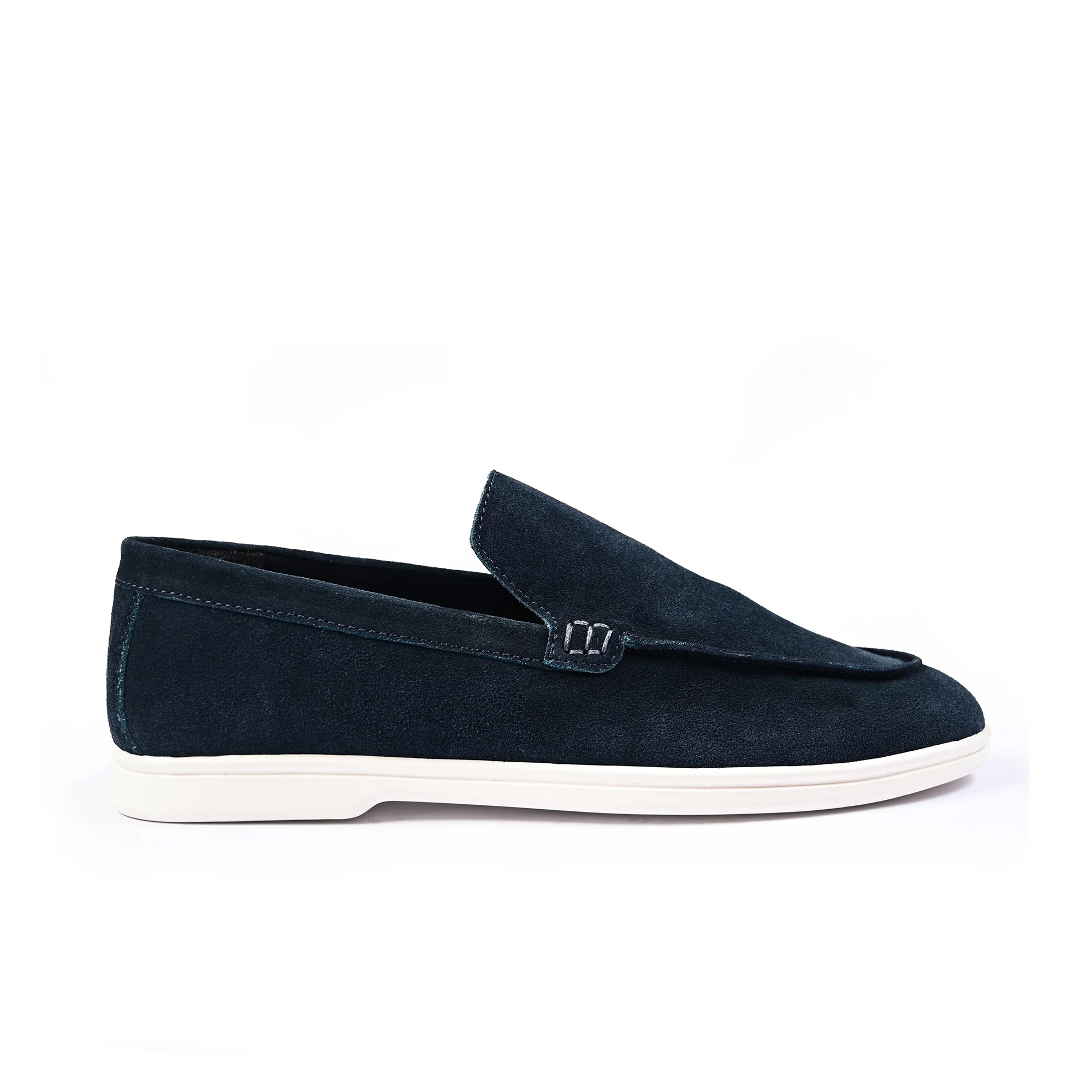 NAVY SUEDE OLD MONEY SHOES - Image 3