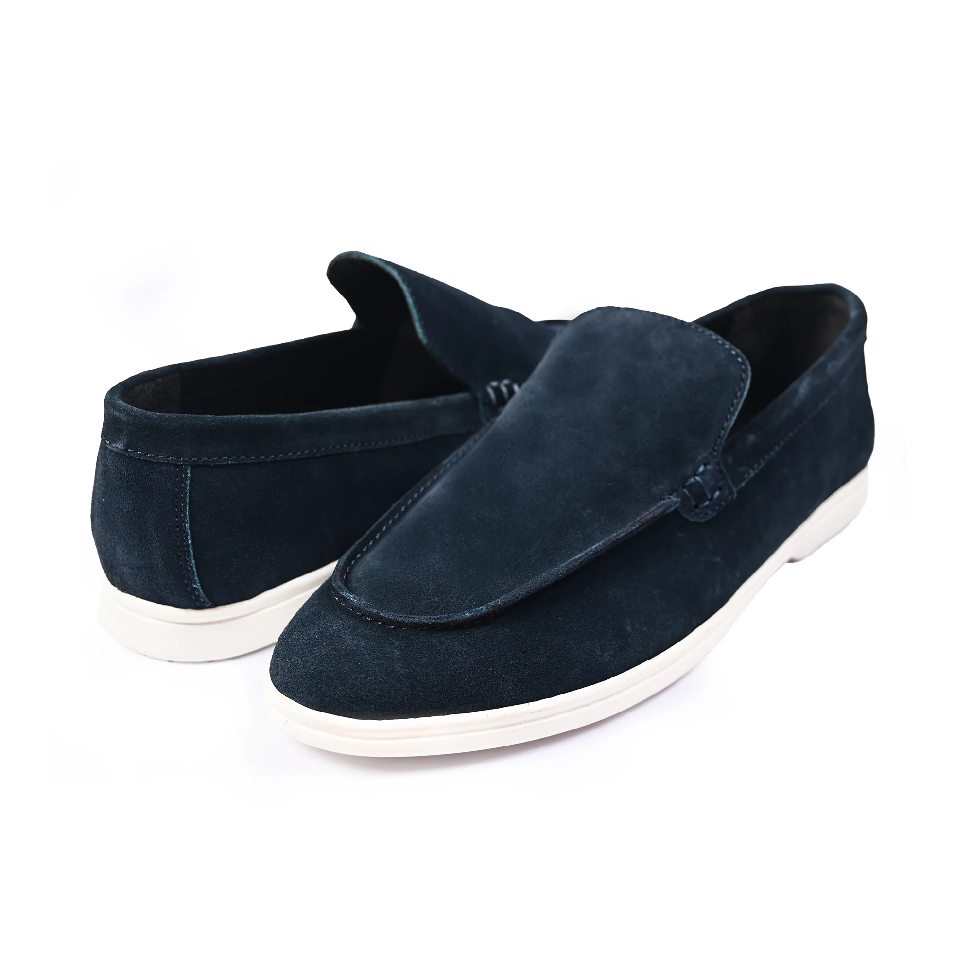 NAVY SUEDE OLD MONEY SHOES - Image 4