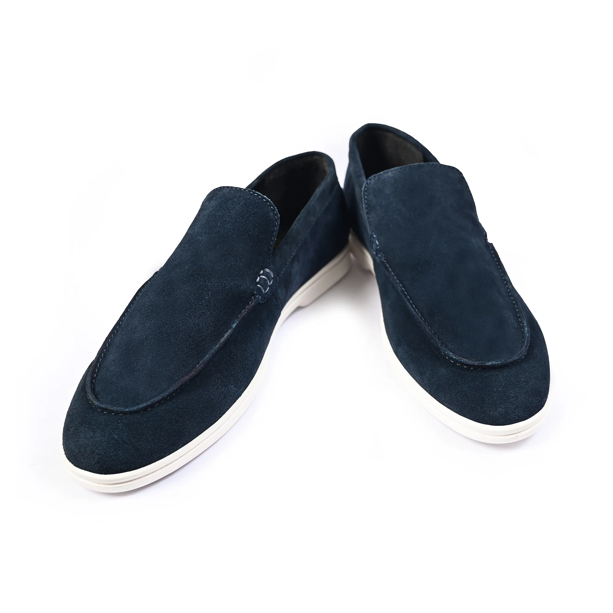 NAVY SUEDE OLD MONEY SHOES - Image 5