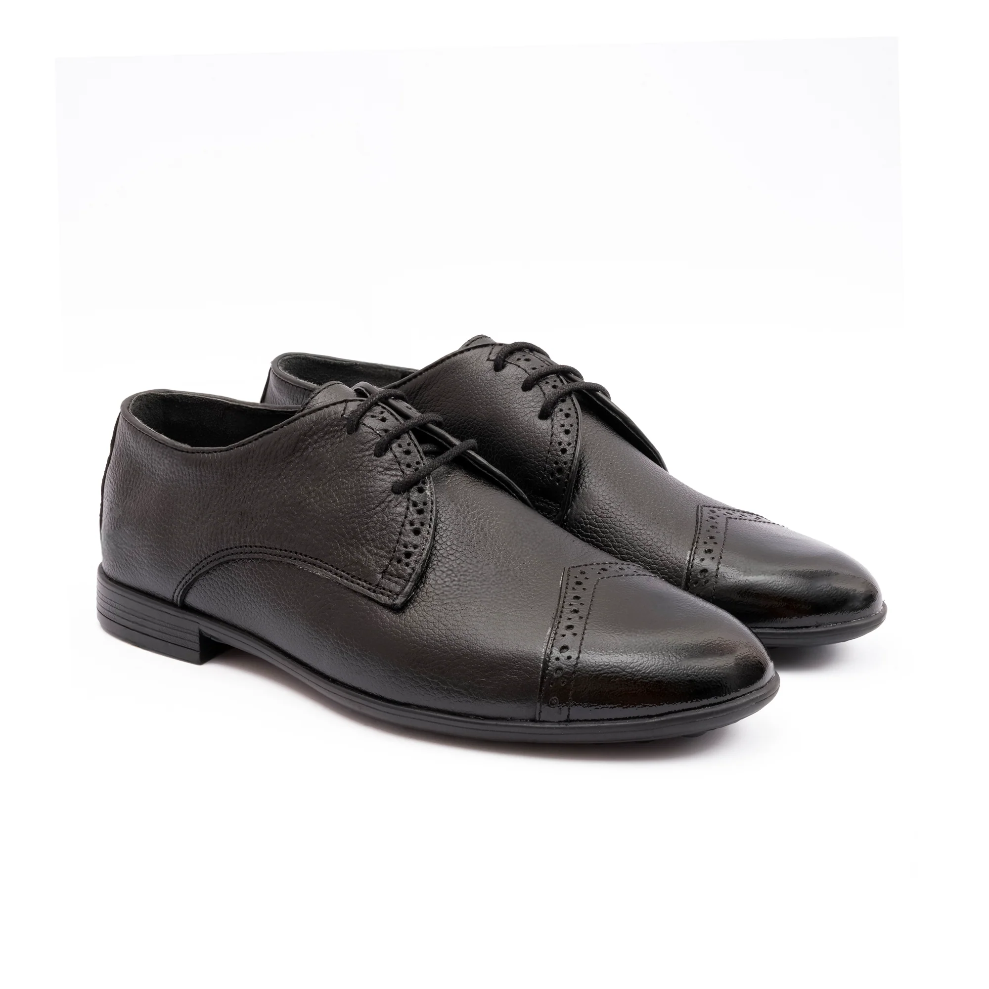 SPLIT LEATHER BROGUE SHOES - Image 2