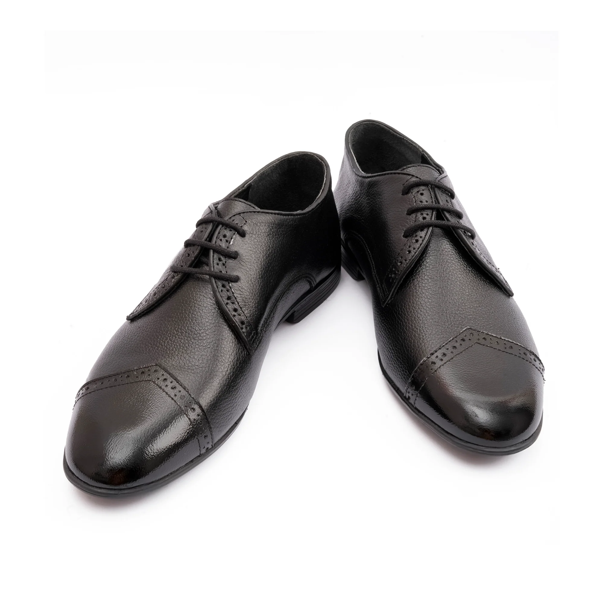 SPLIT LEATHER BROGUE SHOES - Image 3