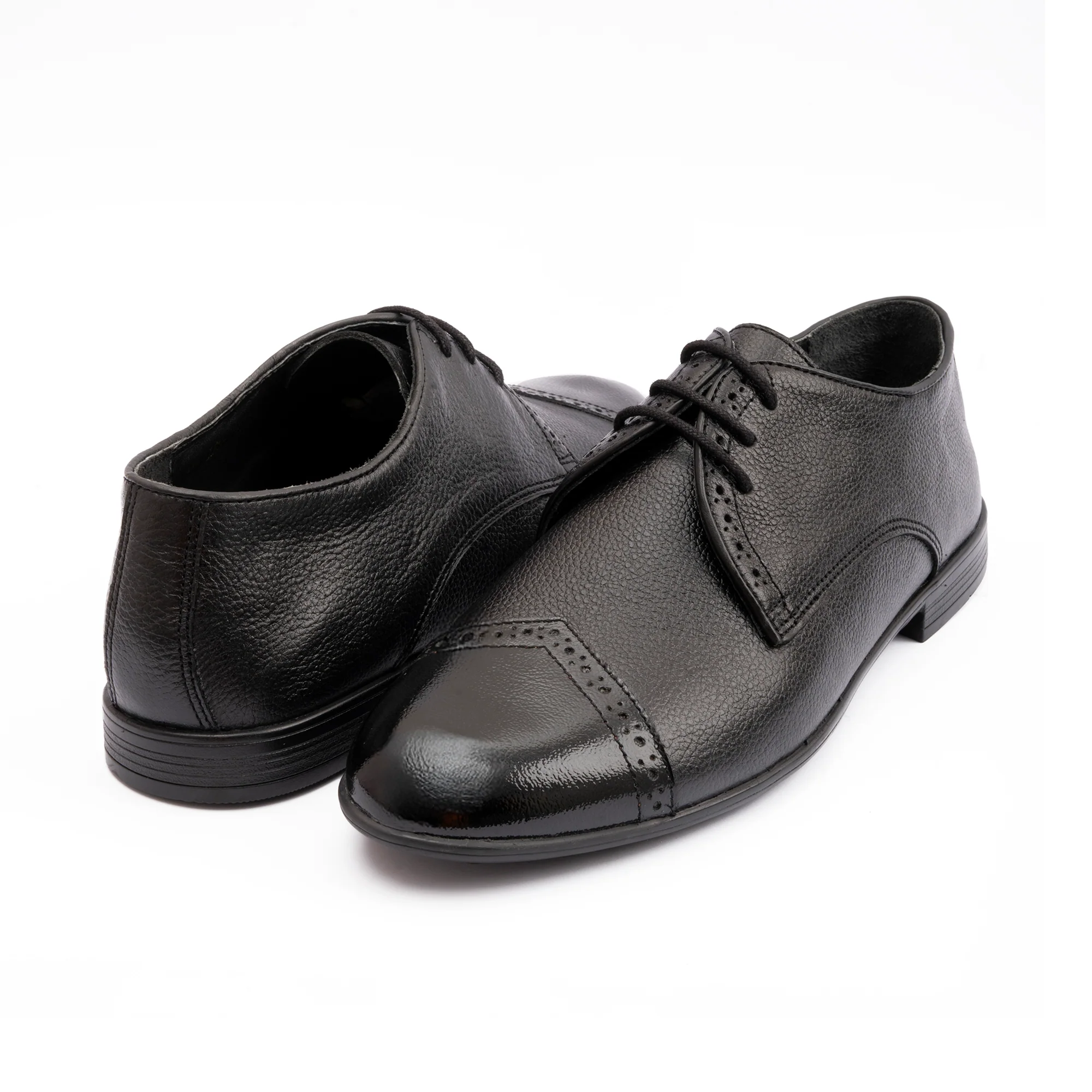 SPLIT LEATHER BROGUE SHOES - Image 5
