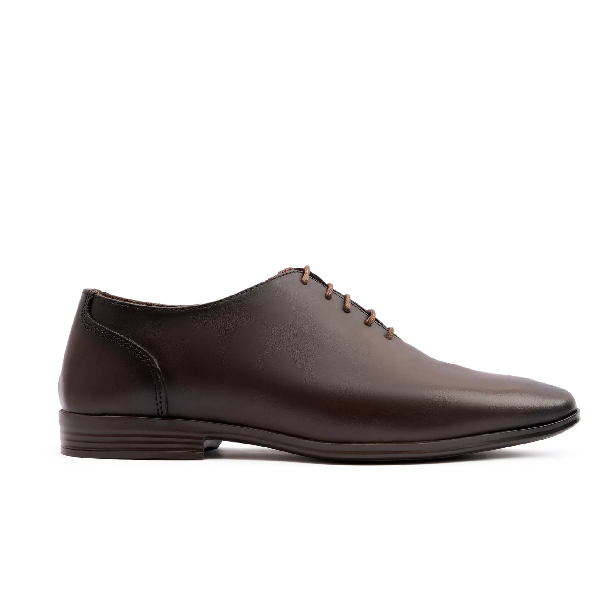 BROWN LEATHER LACE UP SHOES - Image 3