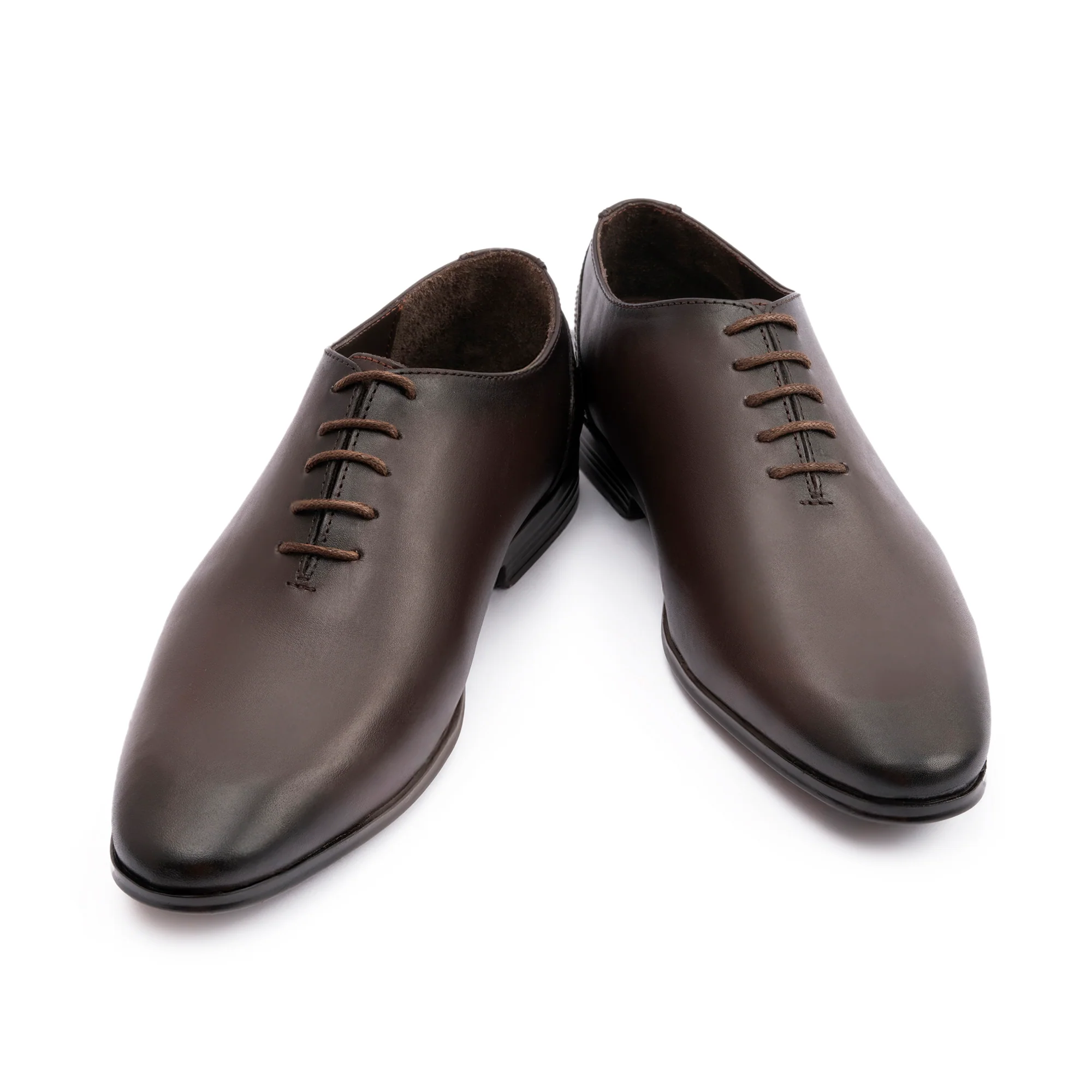 BROWN LEATHER LACE UP SHOES - Image 4