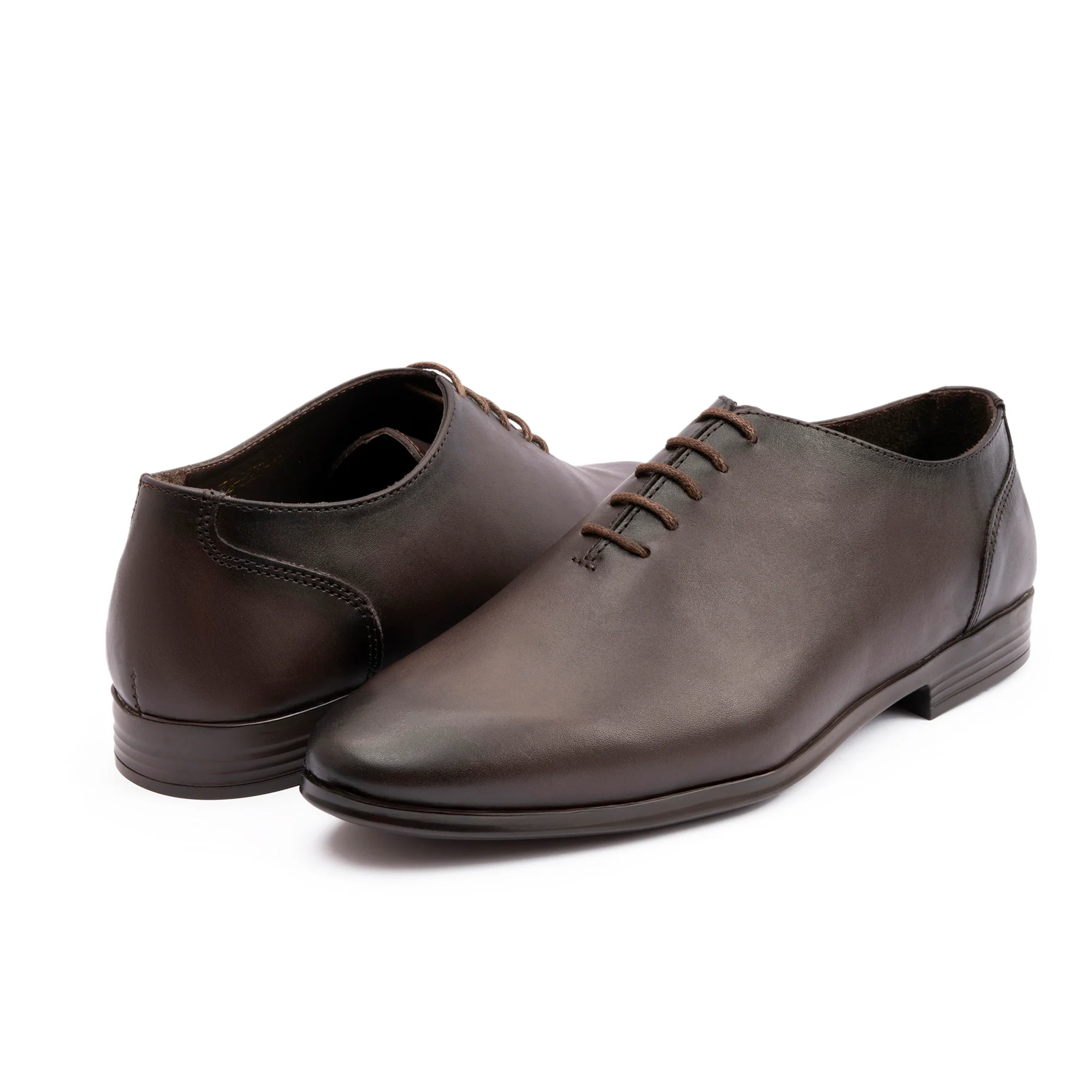BROWN LEATHER LACE UP SHOES - Image 5
