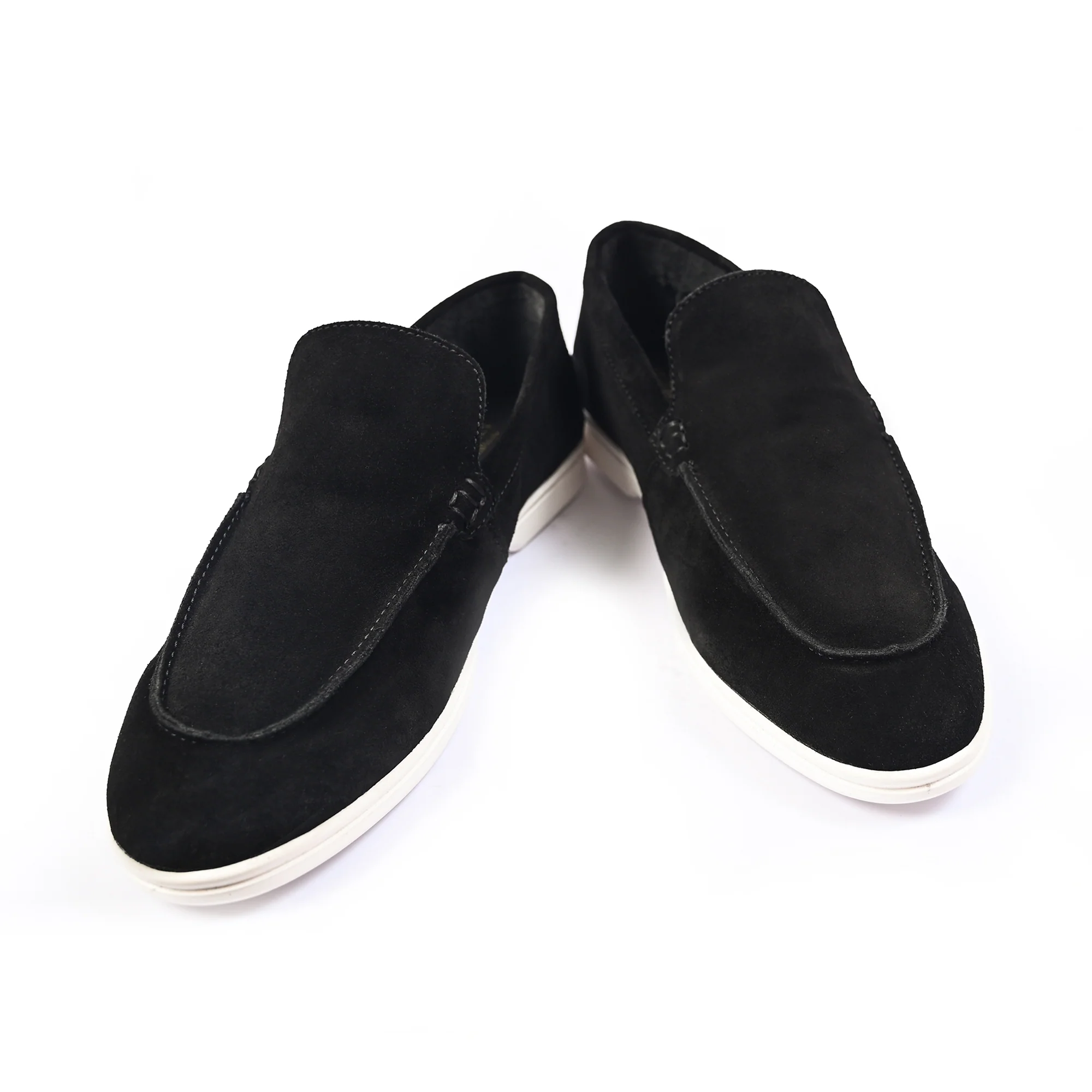 BLACK SUED OLD MONEY SHOES - Image 4