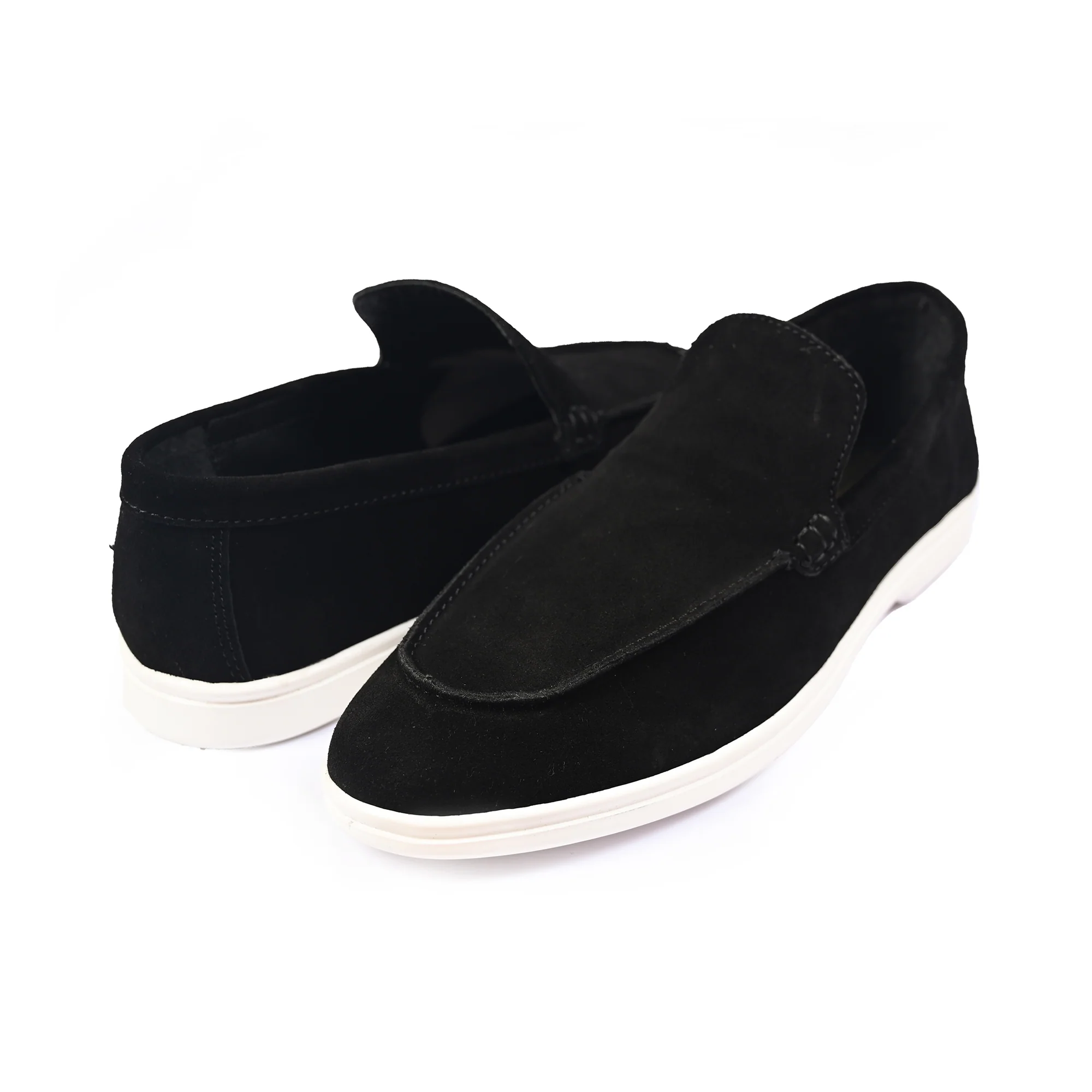 BLACK SUED OLD MONEY SHOES - Image 5