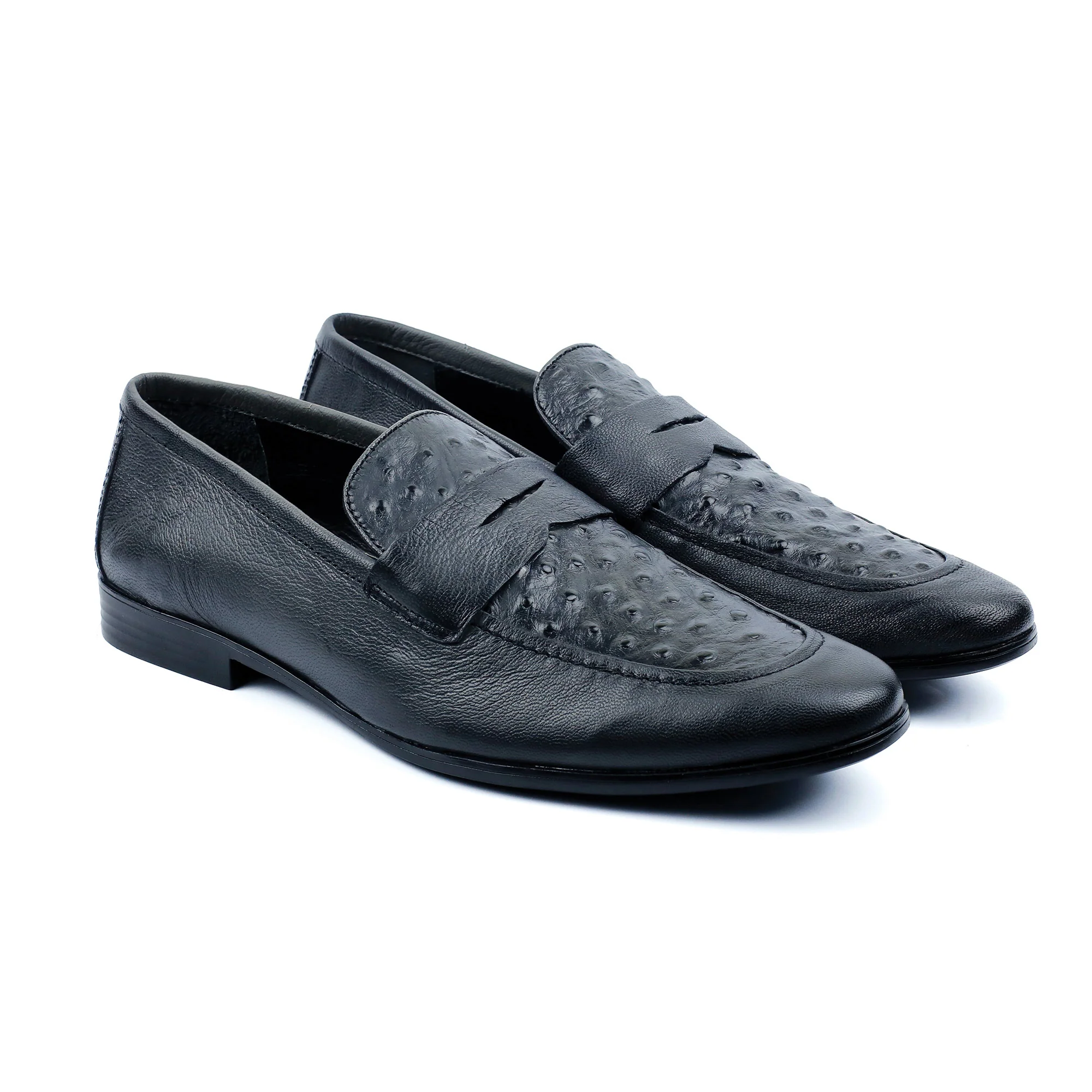 TWO TONE TEXTURED LEATHER SHOES