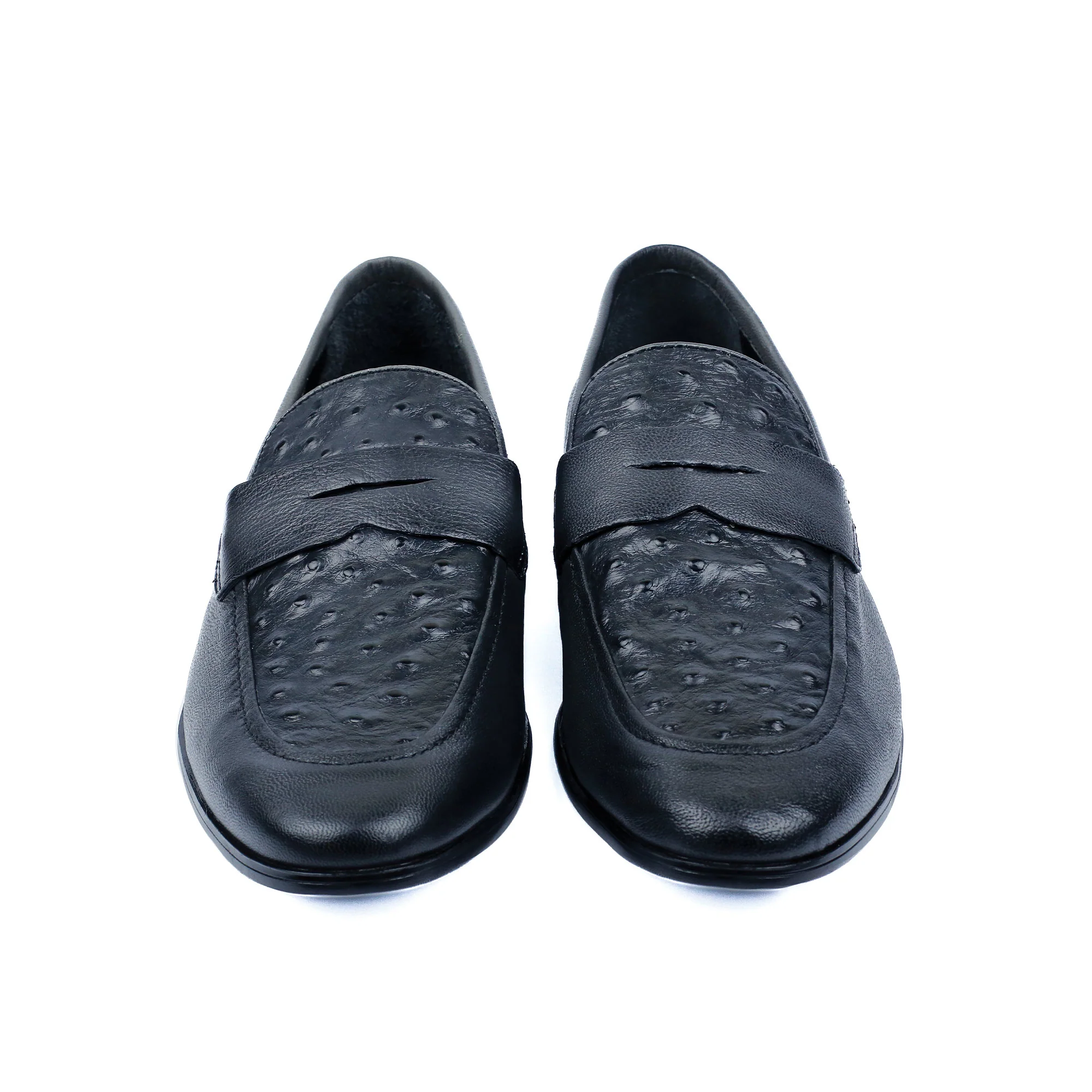 TWO TONE TEXTURED LEATHER SHOES - Image 3