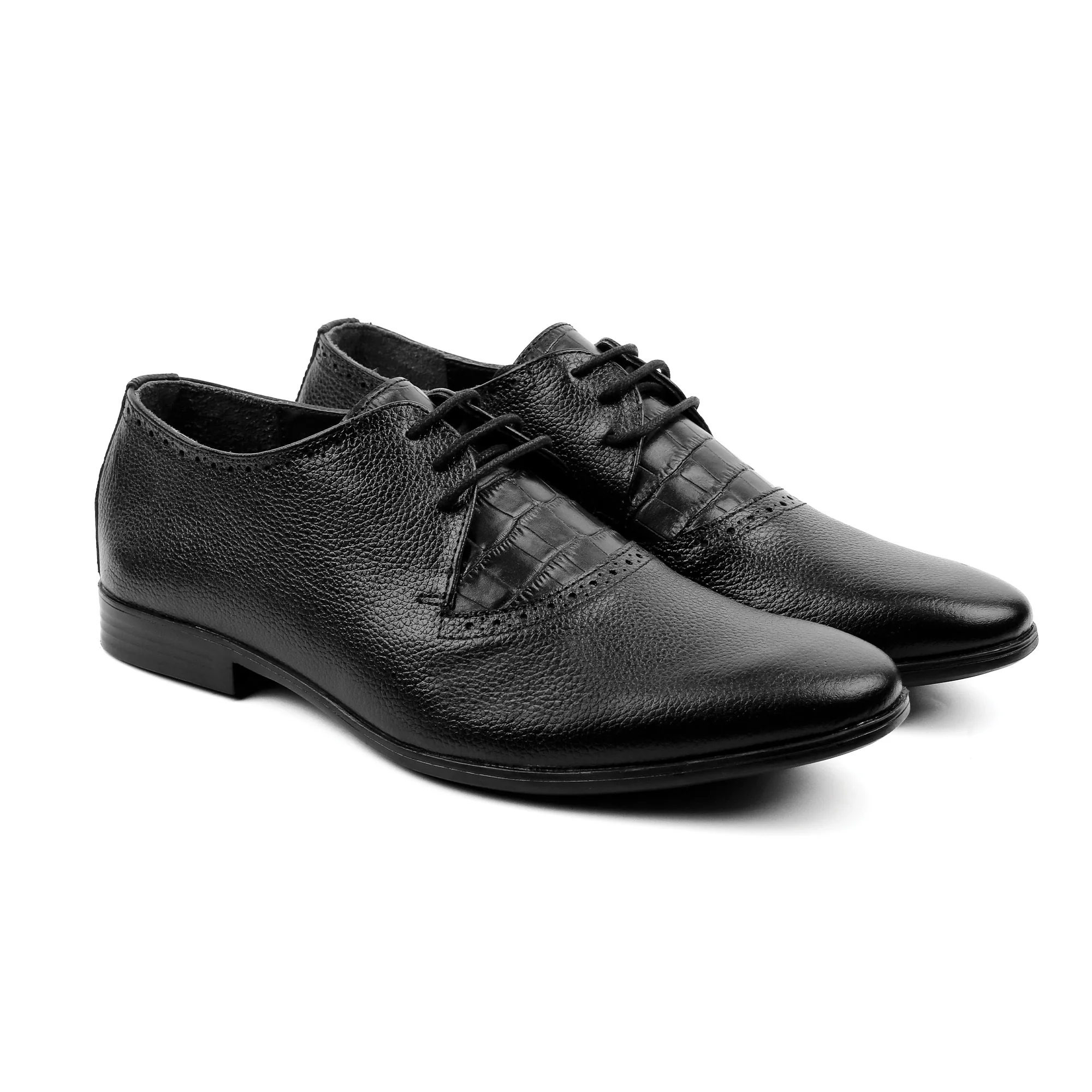 MILLED LEATHER LACEUP SHOES