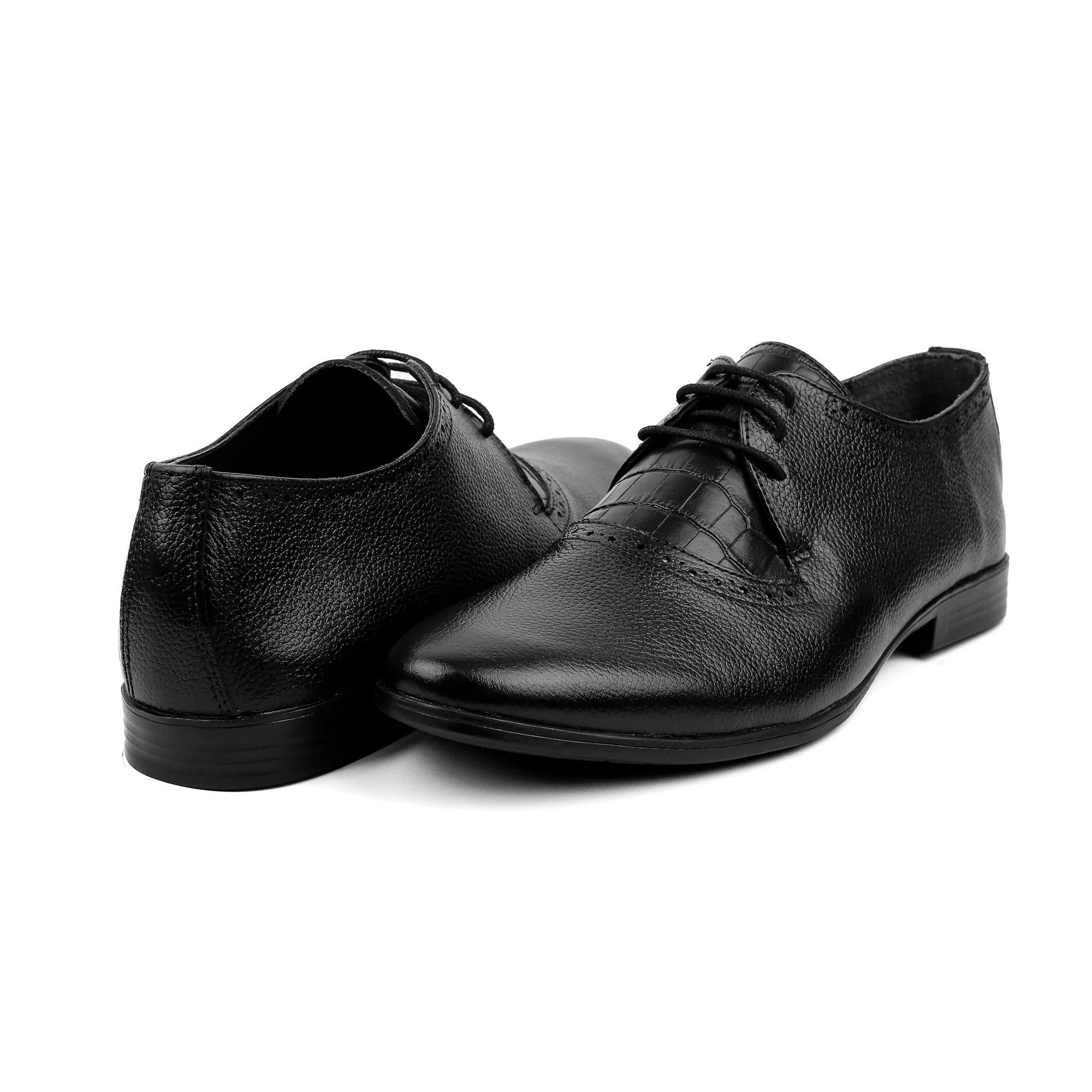 MILLED LEATHER LACEUP SHOES - Image 5