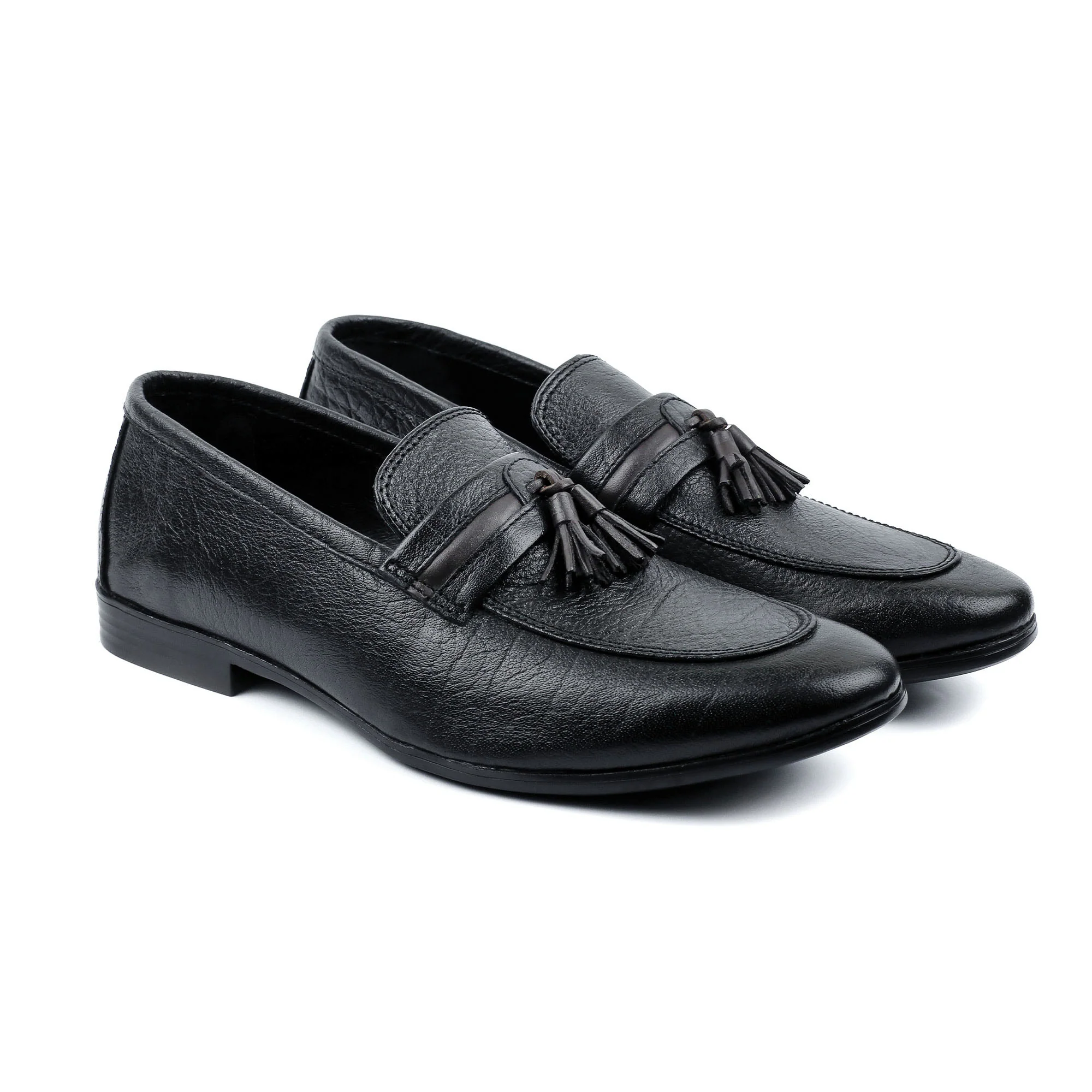 CONTRAST TASSEL LEATHER SHOES