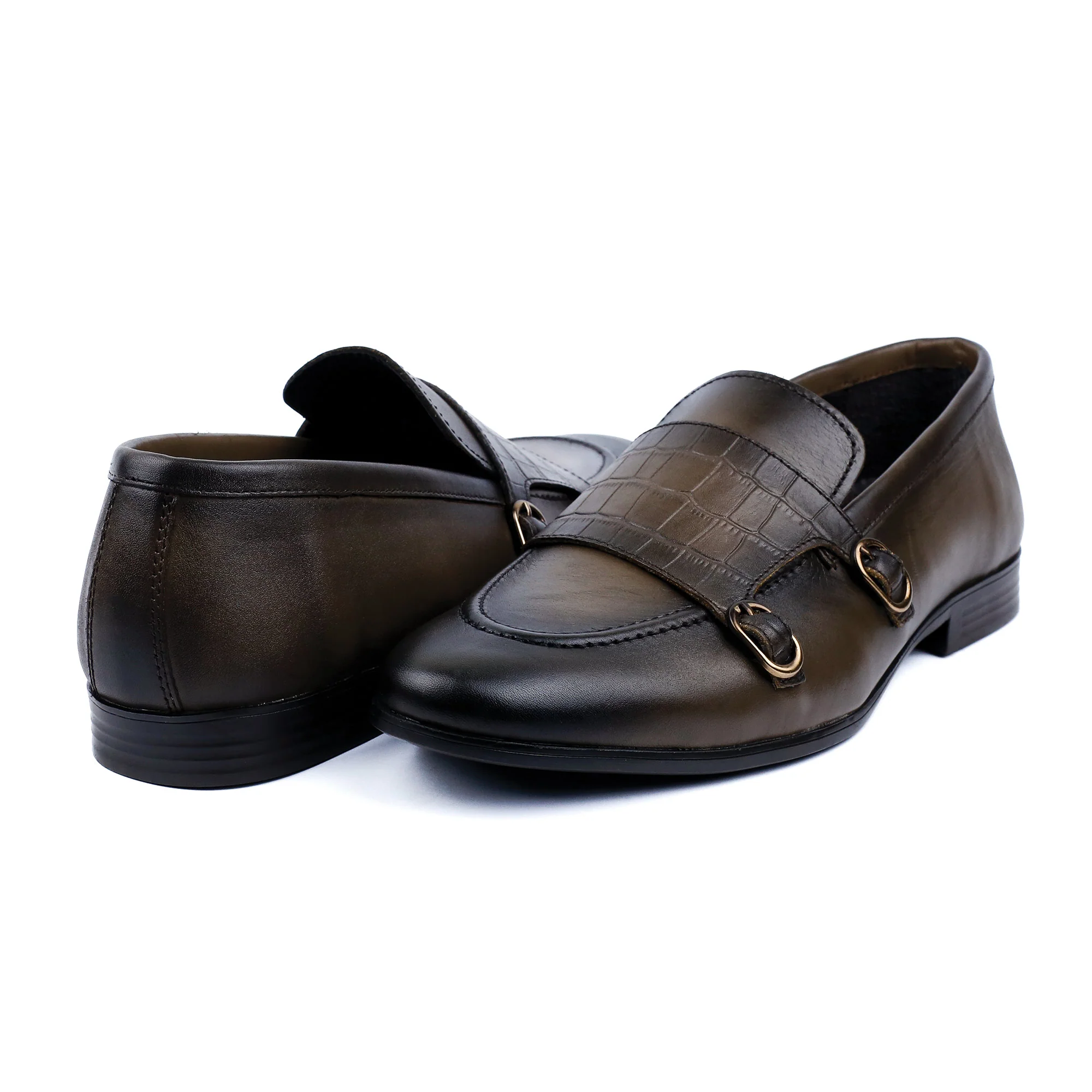 DOUBLE BUCKLE LEATHER SHOES - Image 5