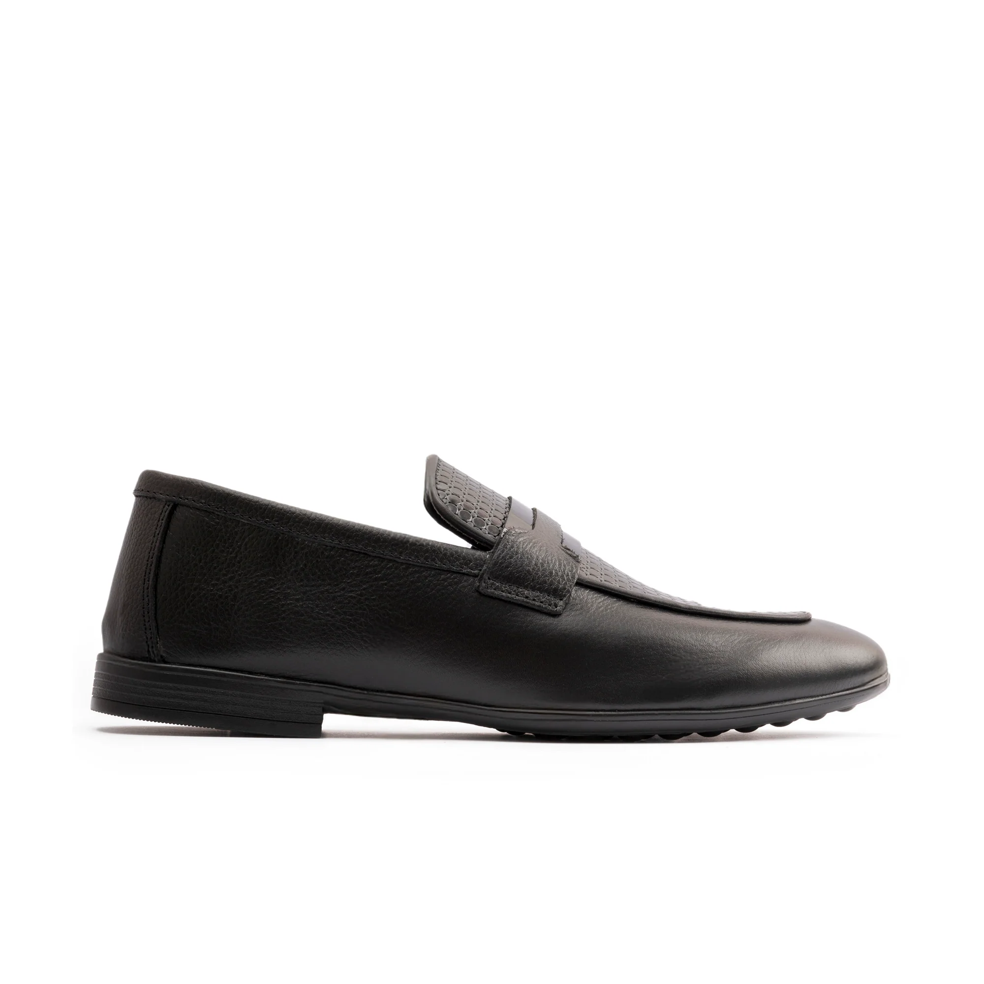 BLACK MULTI LEATHER SHOES - Image 3