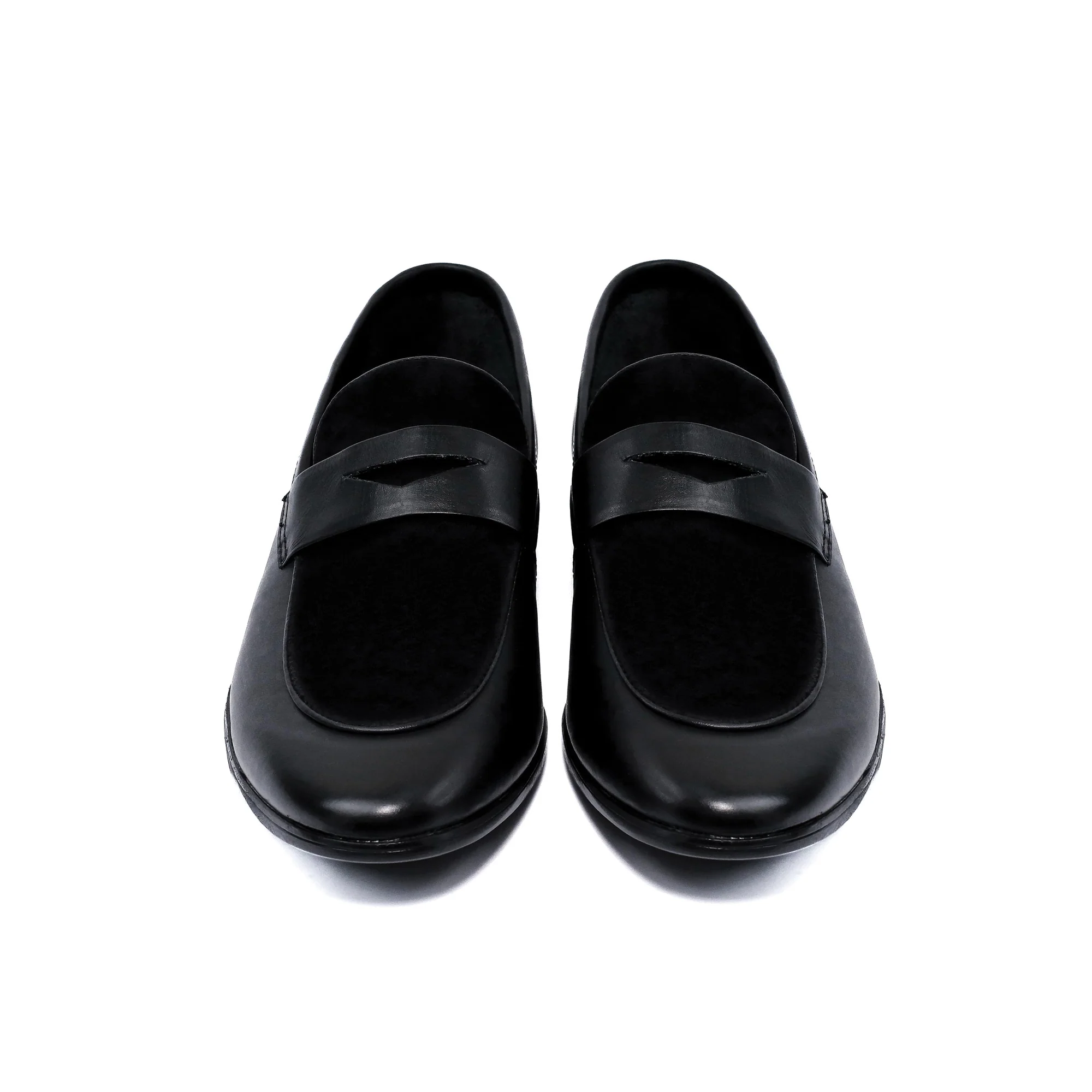BLACK SPLIT LEATHER SHOES - Image 3