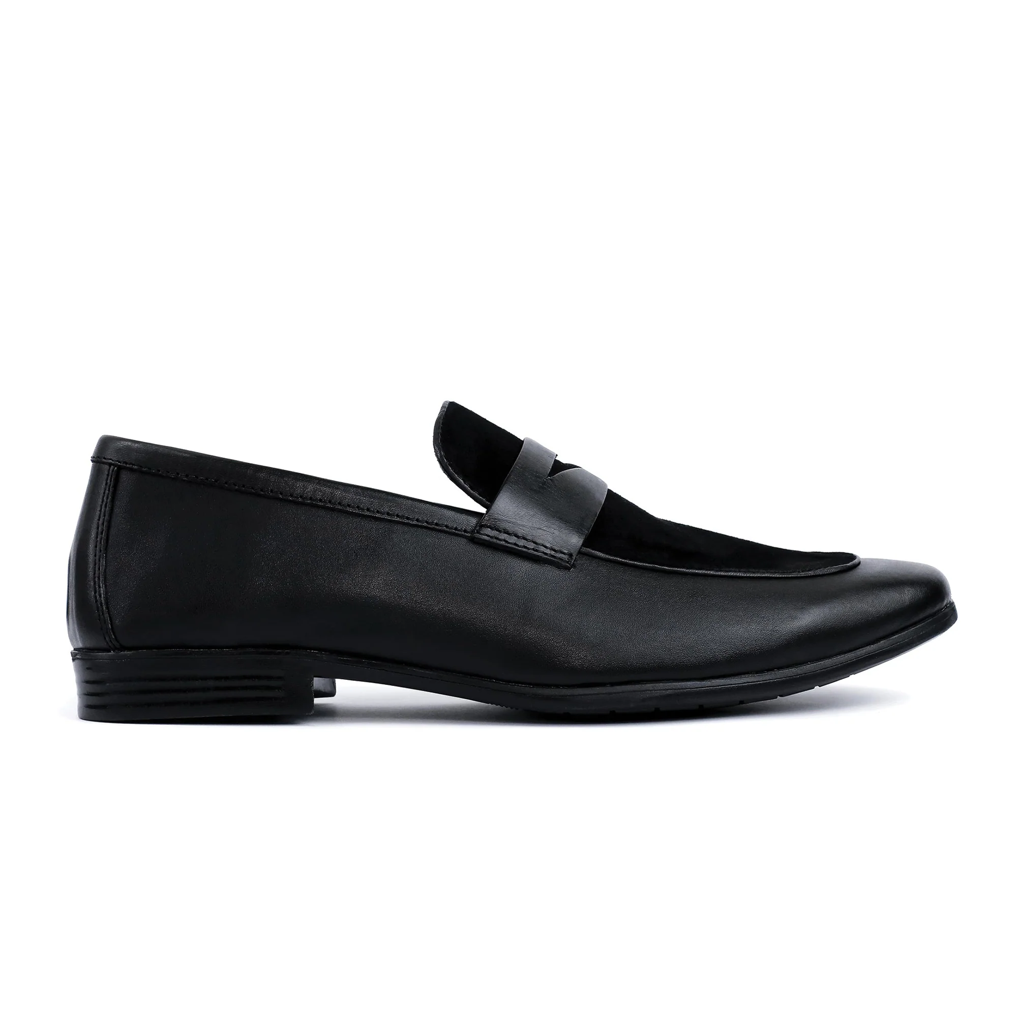 BLACK SPLIT LEATHER SHOES - Image 4