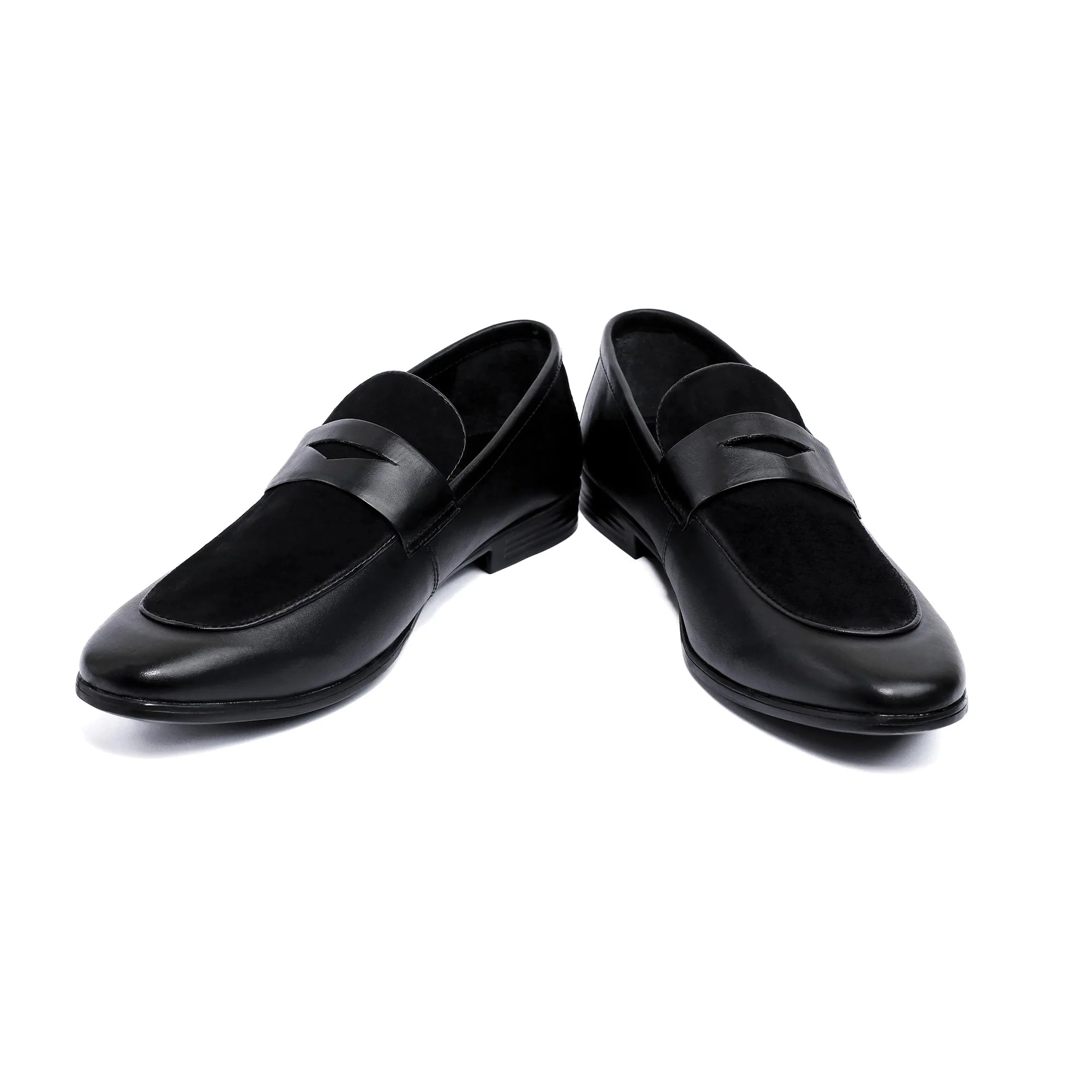 BLACK SPLIT LEATHER SHOES - Image 6