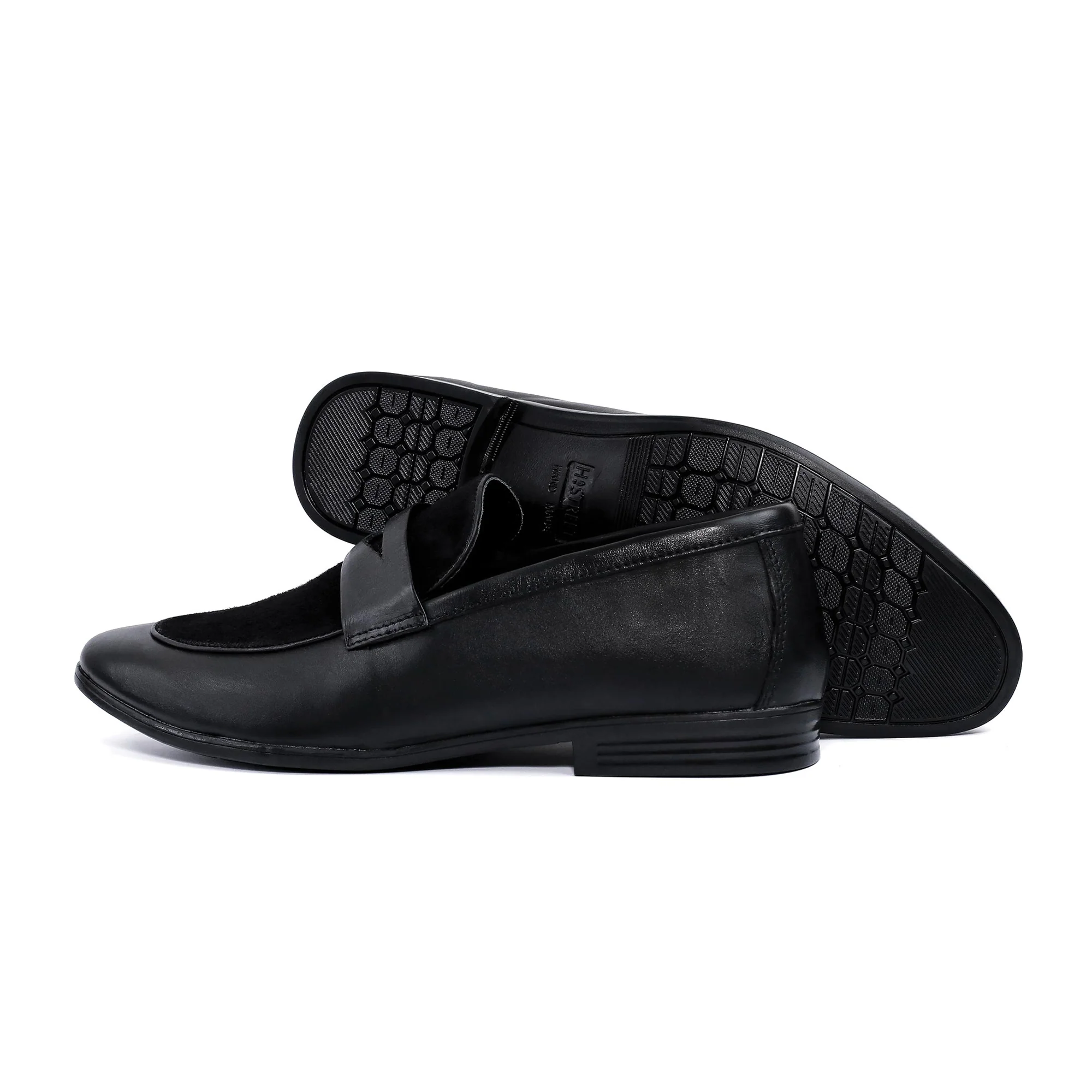BLACK SPLIT LEATHER SHOES - Image 7