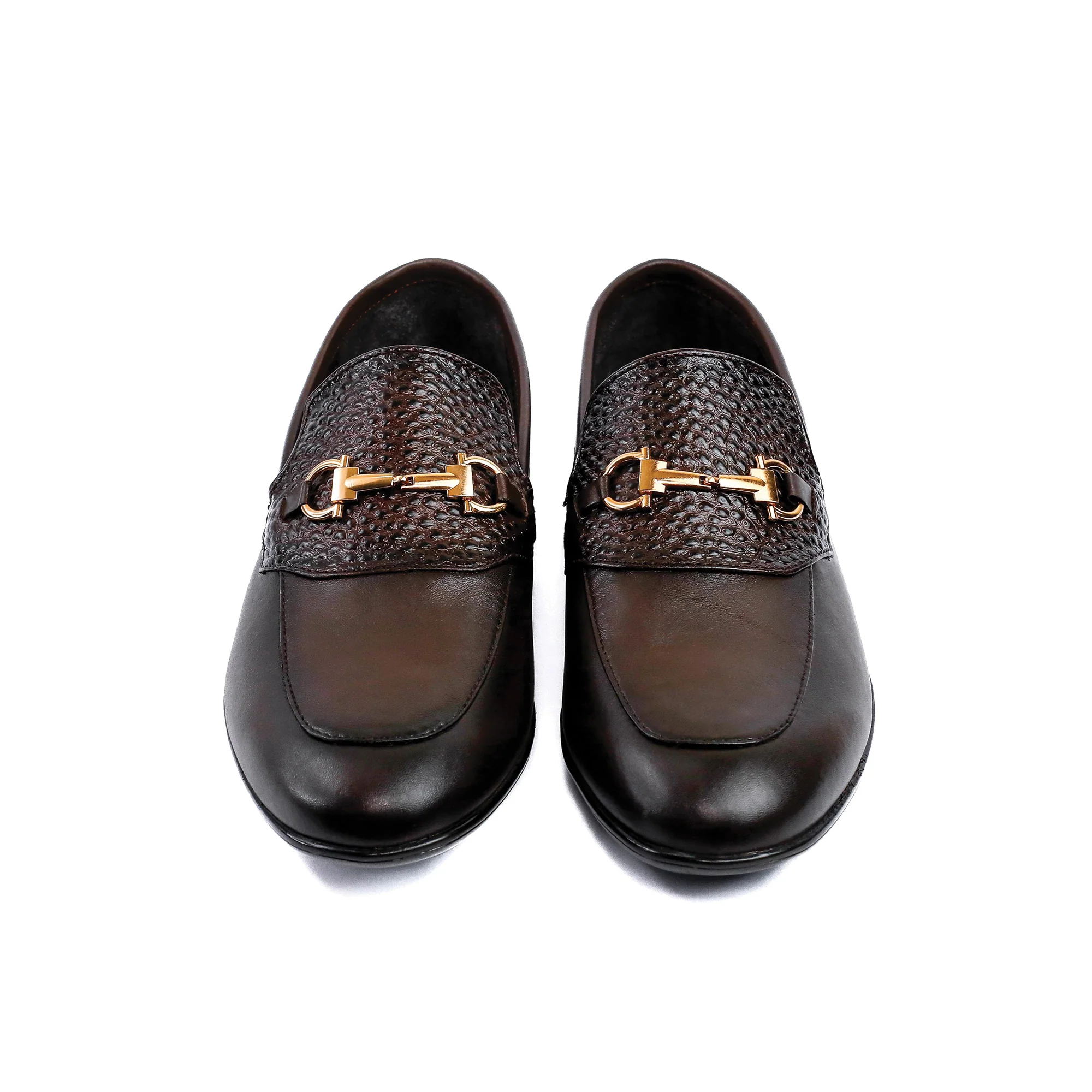 BROWN SPLIT LEATHER SHOES - Image 3