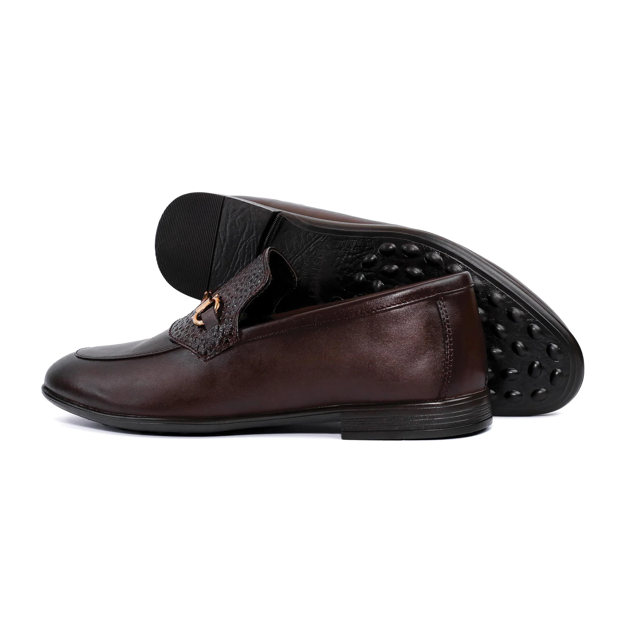 BROWN SPLIT LEATHER SHOES - Image 7