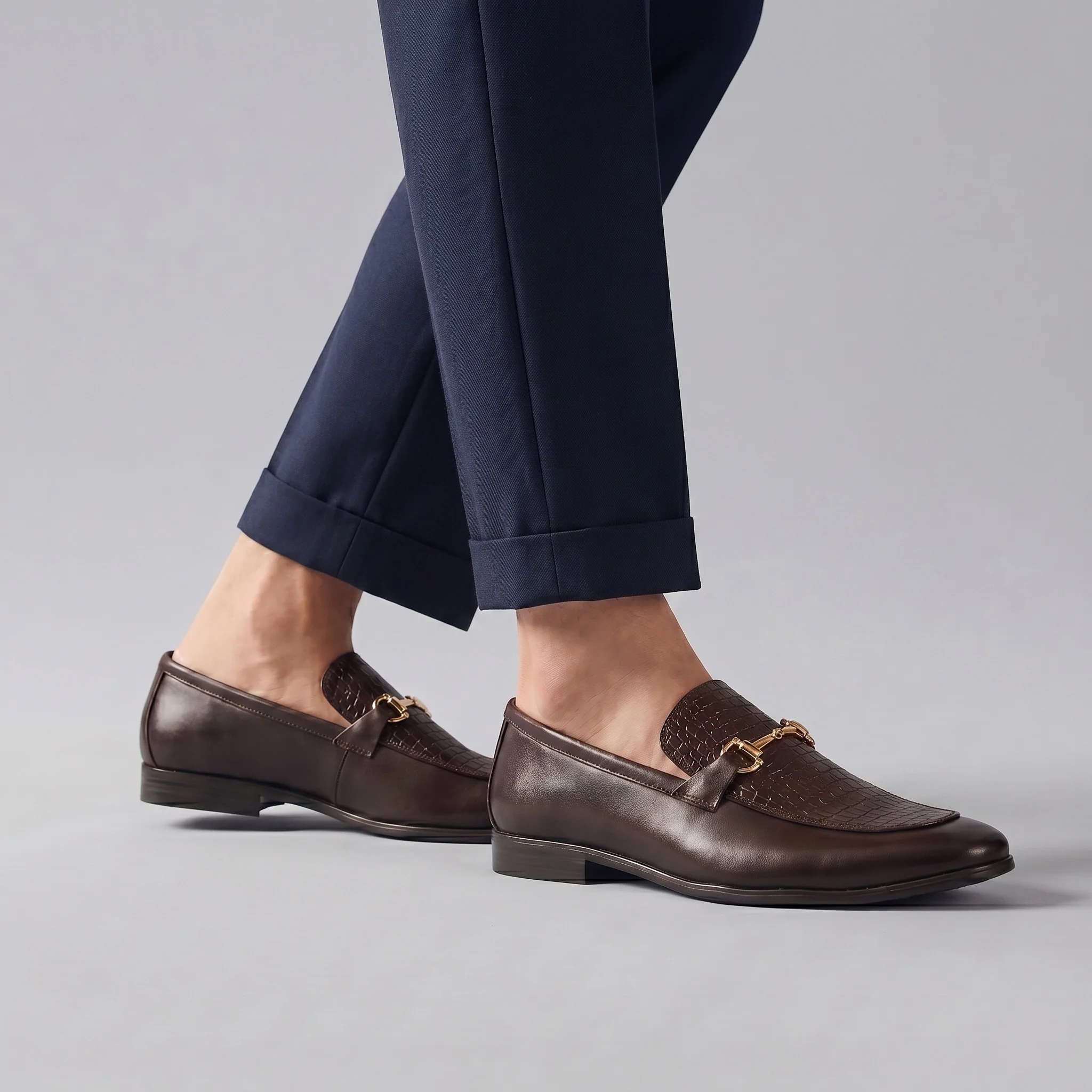 BROWN SPLIT LEATHER SHOES - Image 2