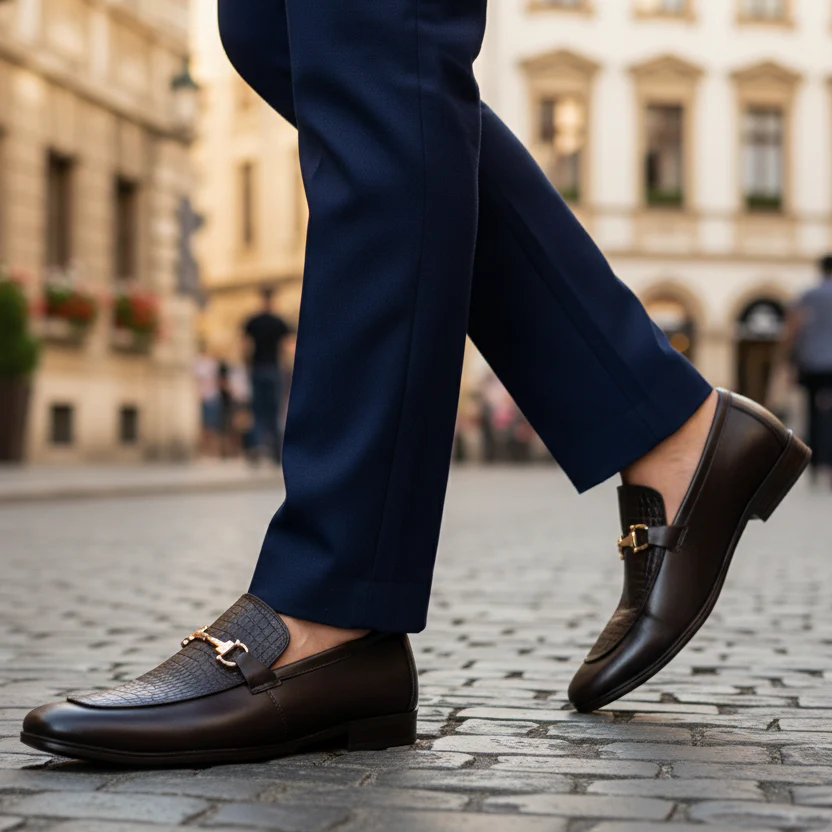 BROWN SPLIT LEATHER SHOES - Image 8