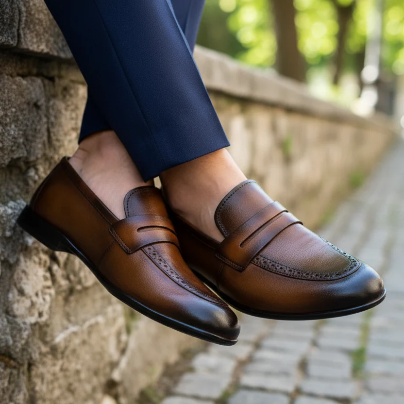 BROWN SHEEP LEATHER SHOES - Image 10