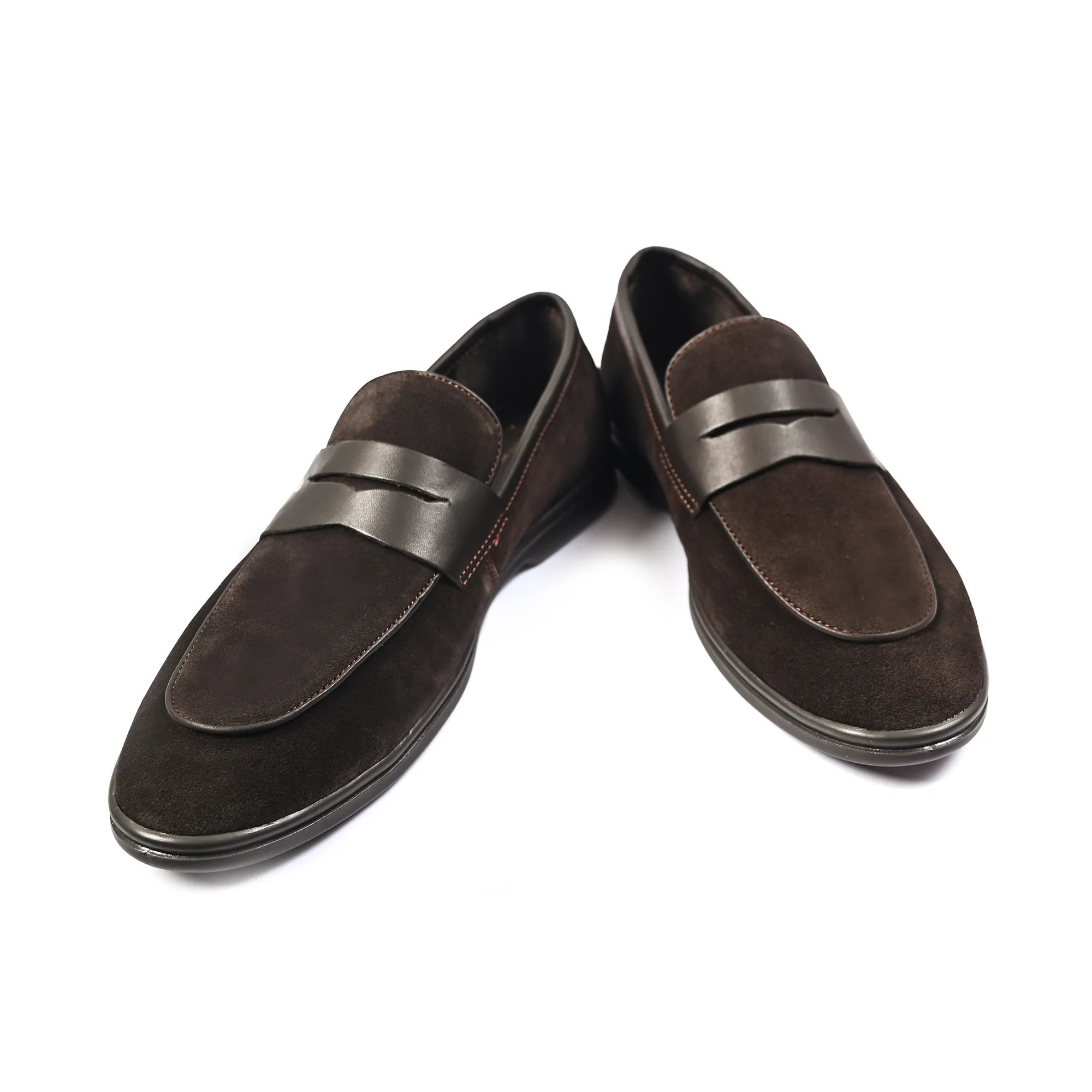 BROWN SUEDE LEATHER LOAFERS - Image 5