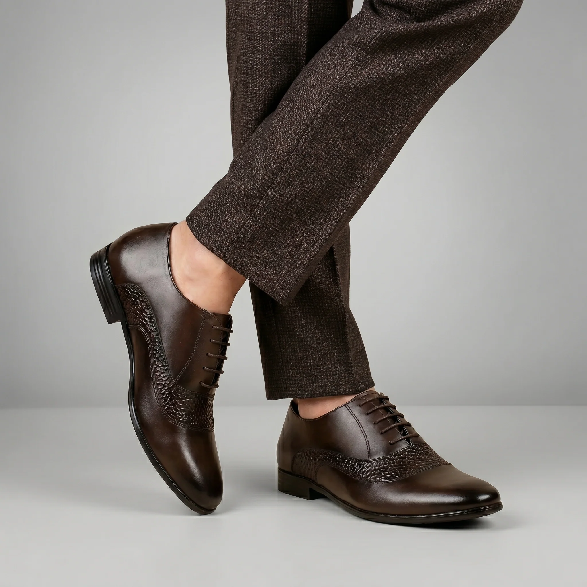 SPLIT LEATHER LACE UP SHOES - Image 2