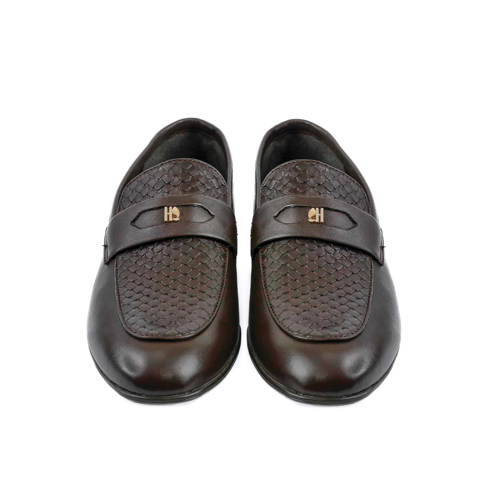 BROWN SPLIT LEATHER SHOES - Image 3
