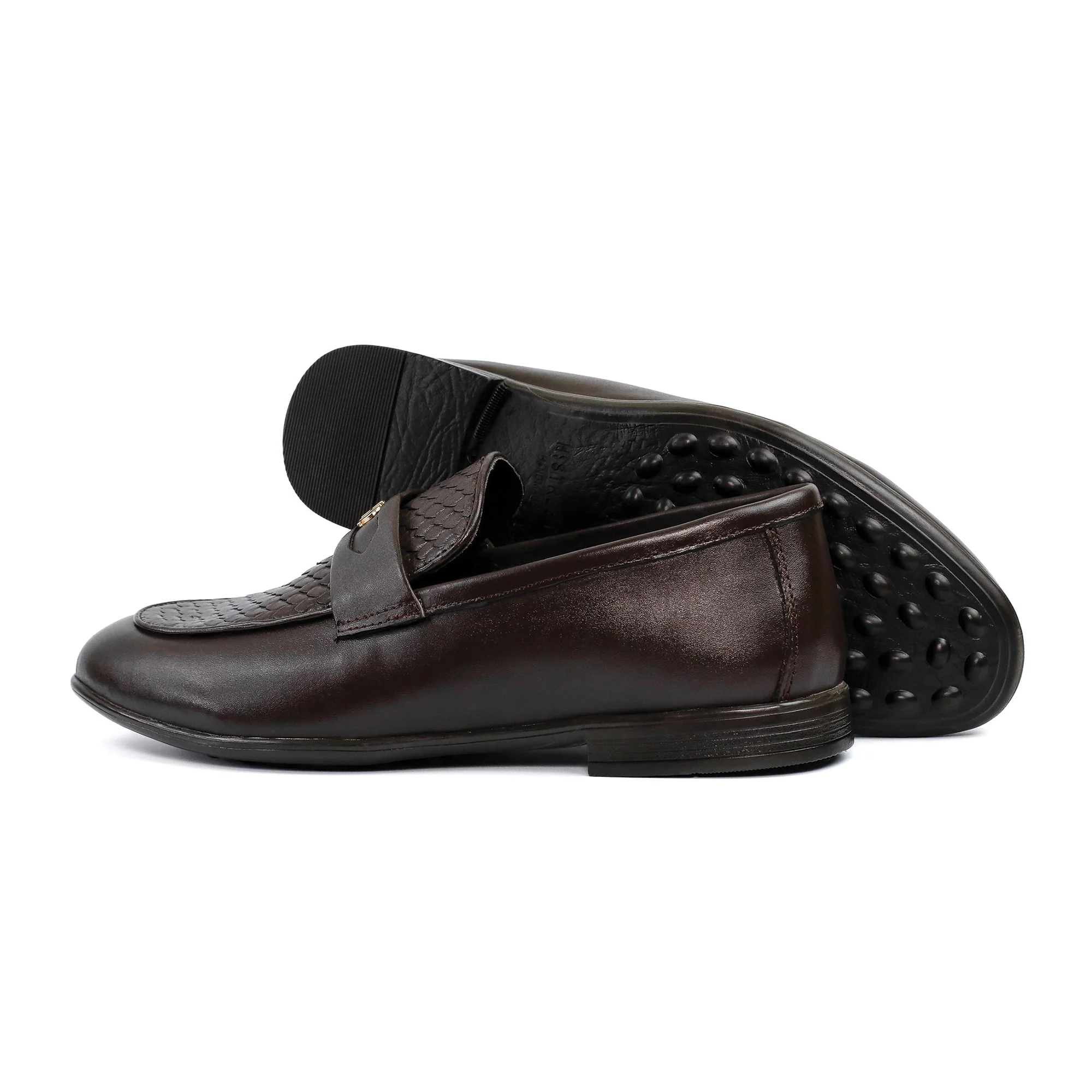 BROWN SPLIT LEATHER SHOES - Image 8