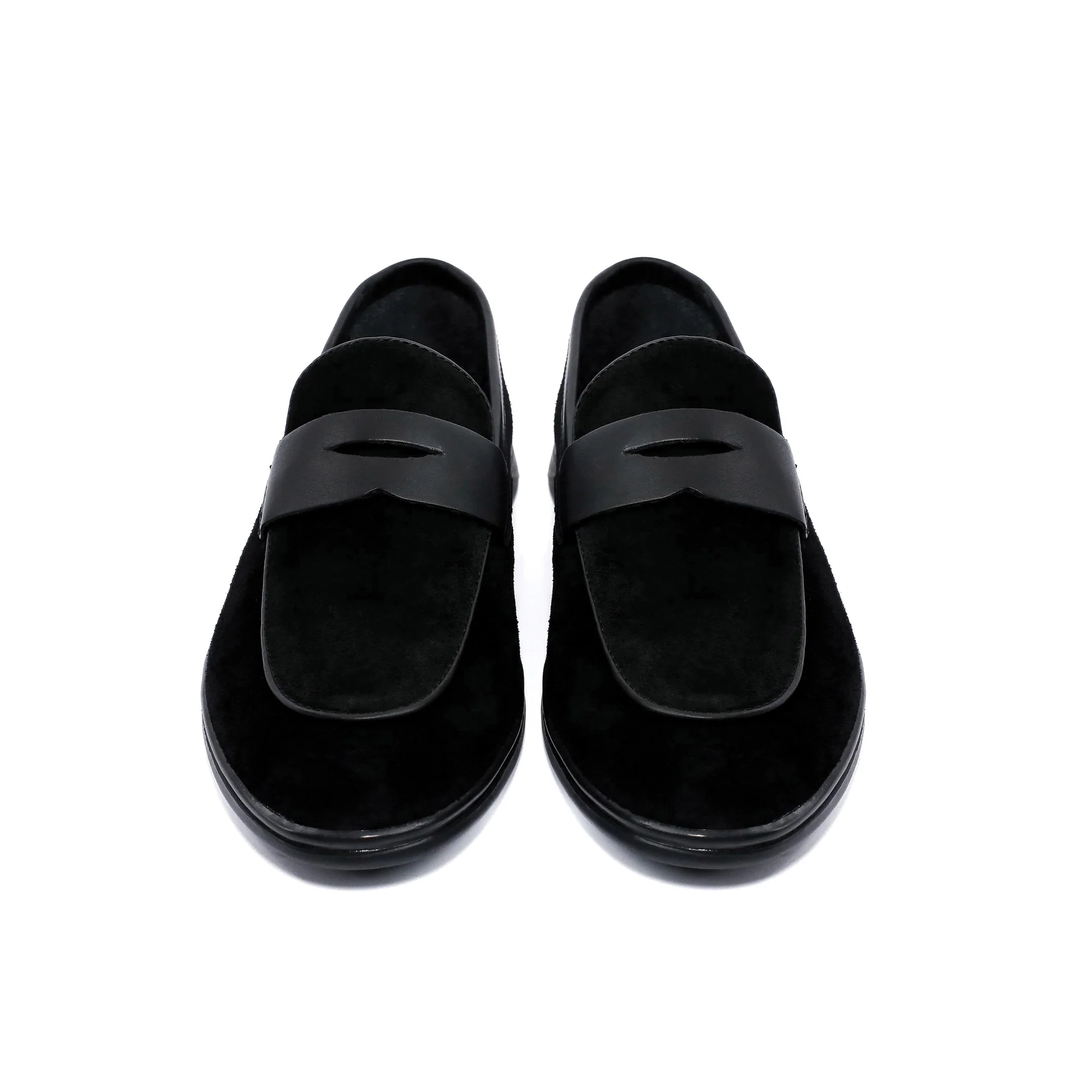 BLACK SUEDE LEATHER LOAFERS - Image 3