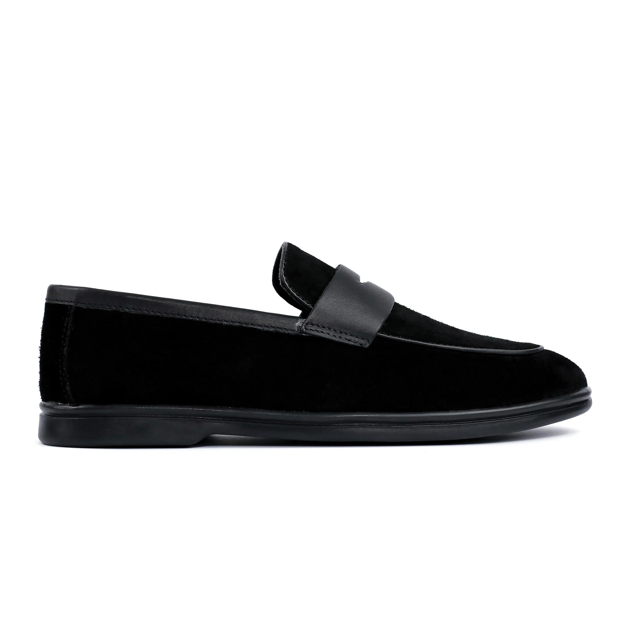 BLACK SUEDE LEATHER LOAFERS - Image 4